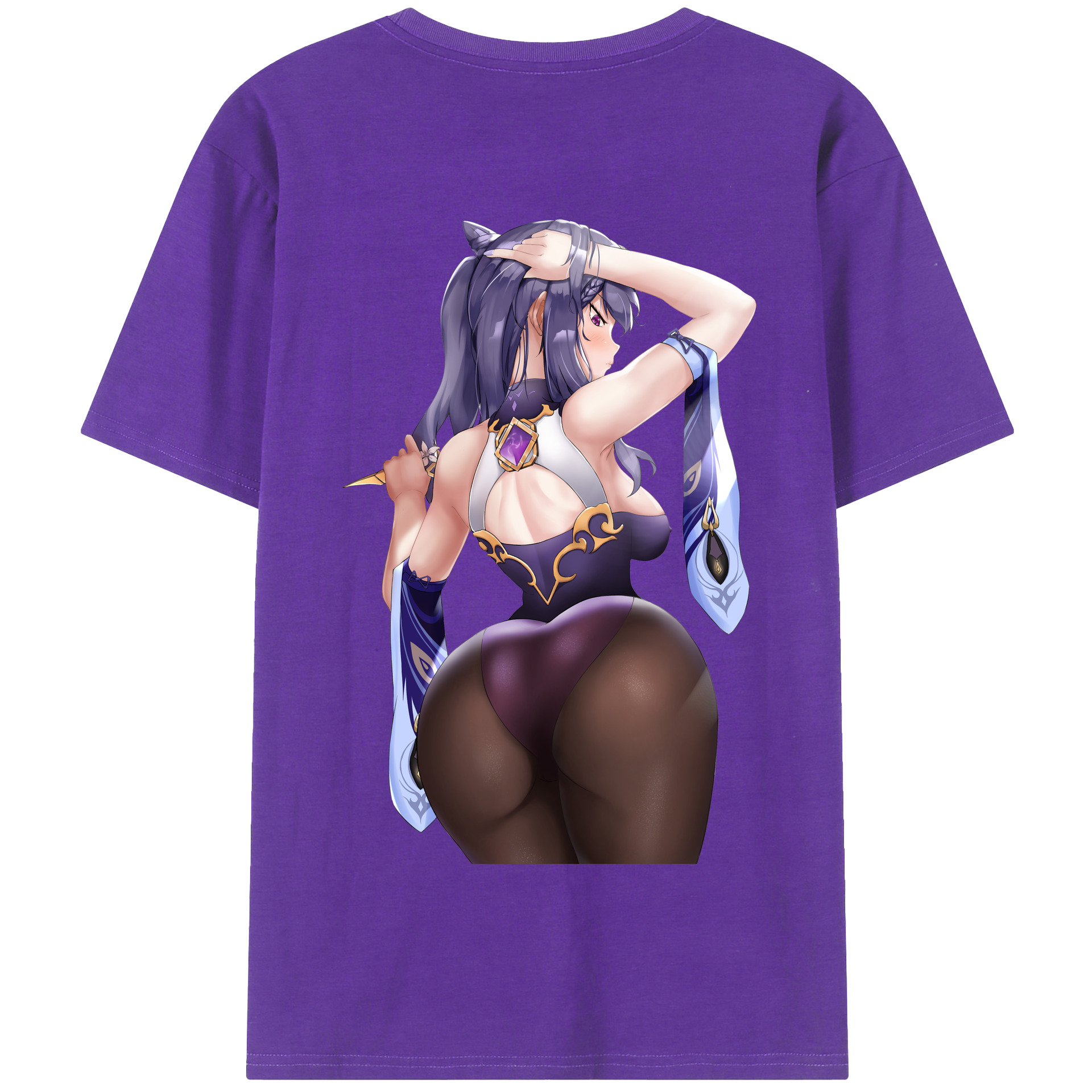 げんし神 刻晴 こくせい genshin Kokusei 綿100％半袖Tシャツ（背面プリント）