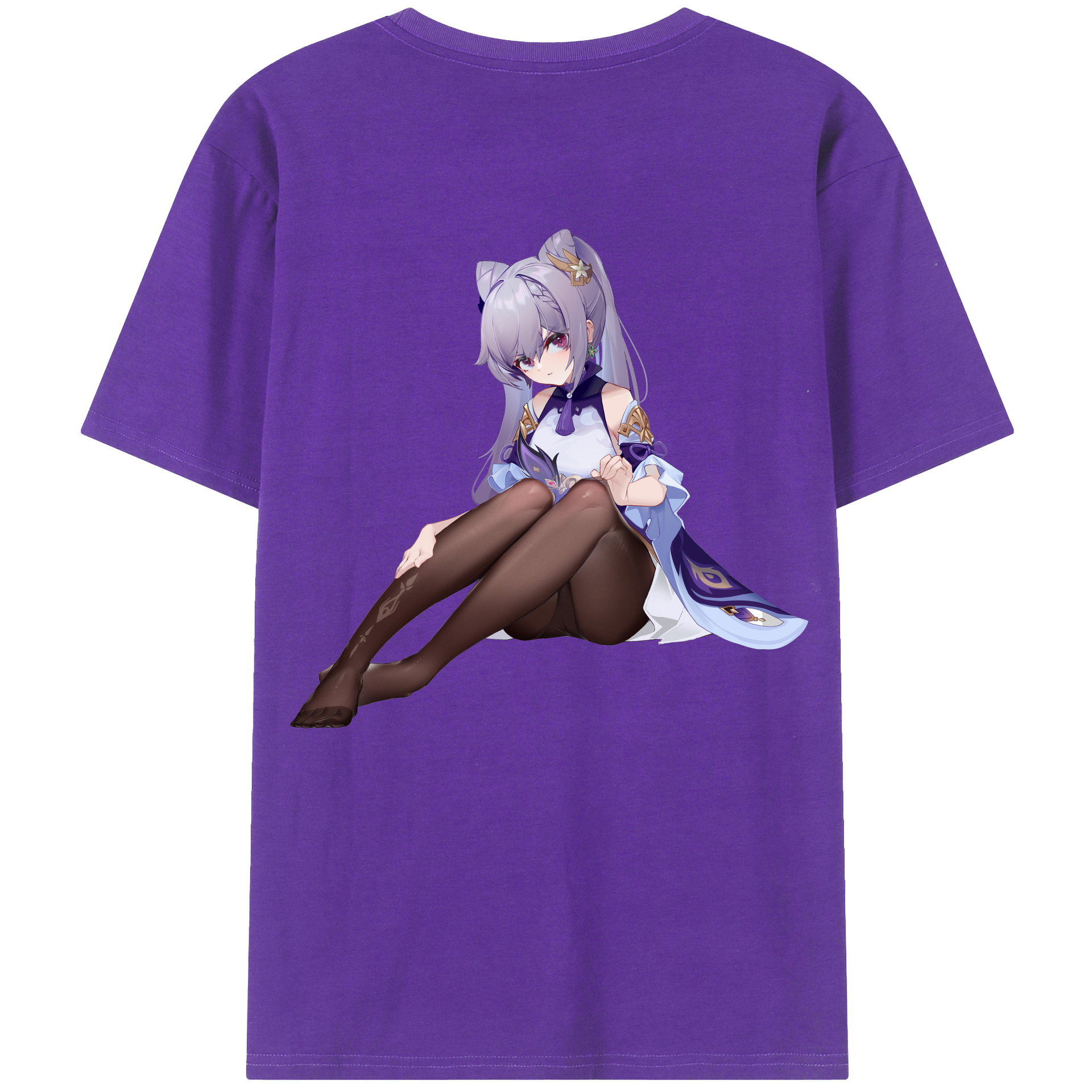 げんし神 刻晴 こくせい genshin Kokusei 綿100％半袖Tシャツ（背面プリント）