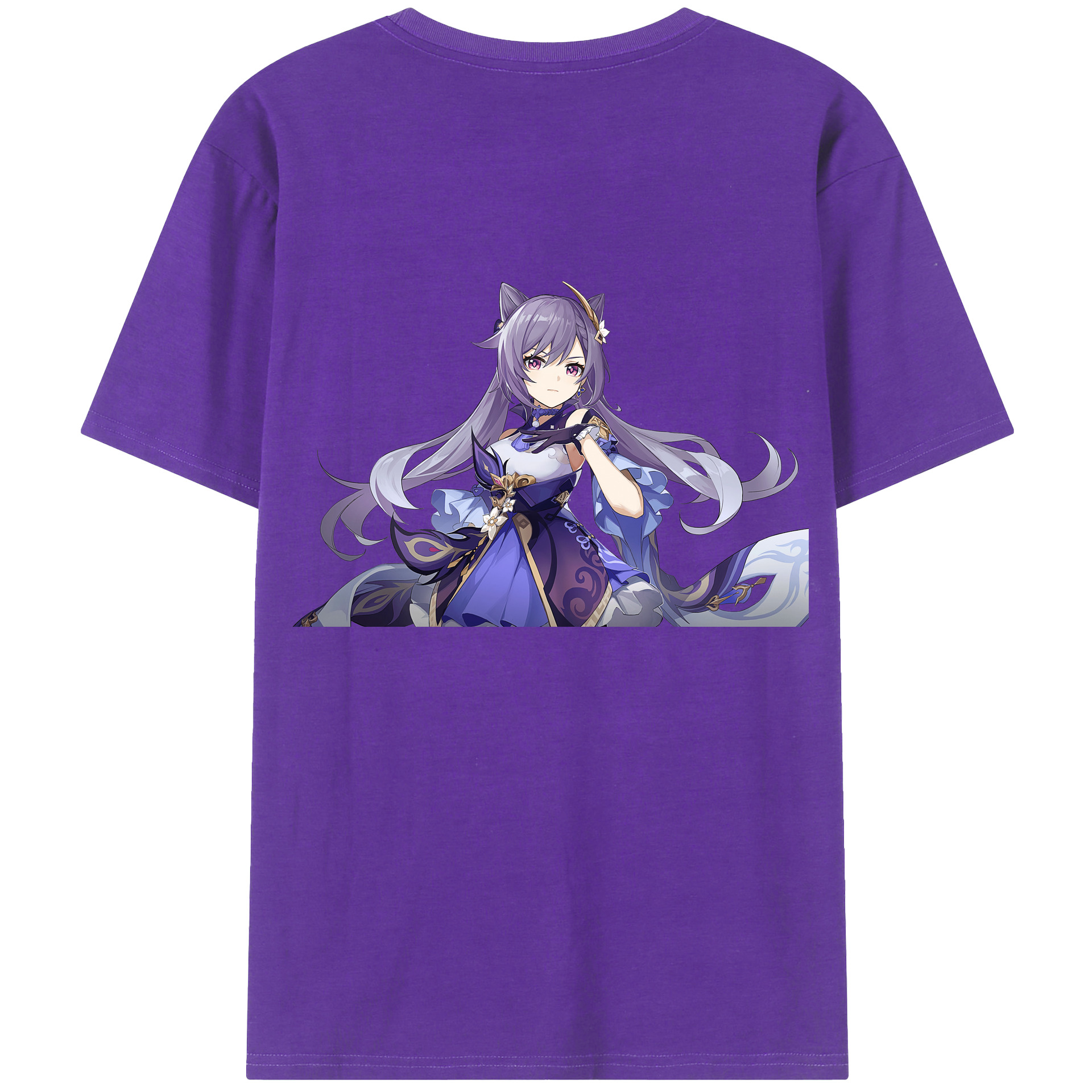 げんし神 刻晴 こくせい genshin Kokusei 綿100％半袖Tシャツ（背面プリント）