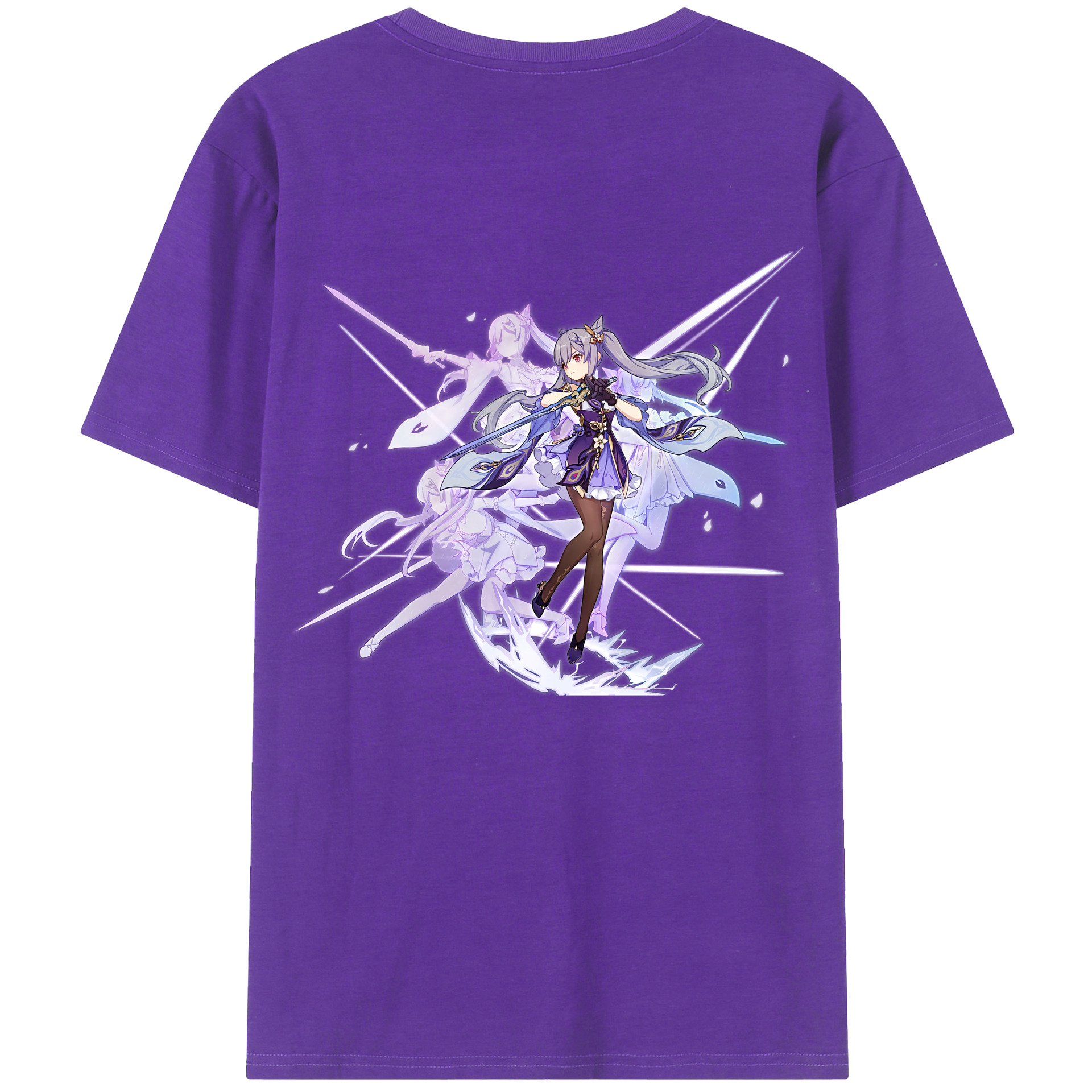 げんし神 刻晴 こくせい genshin Kokusei 綿100％半袖Tシャツ（背面プリント）