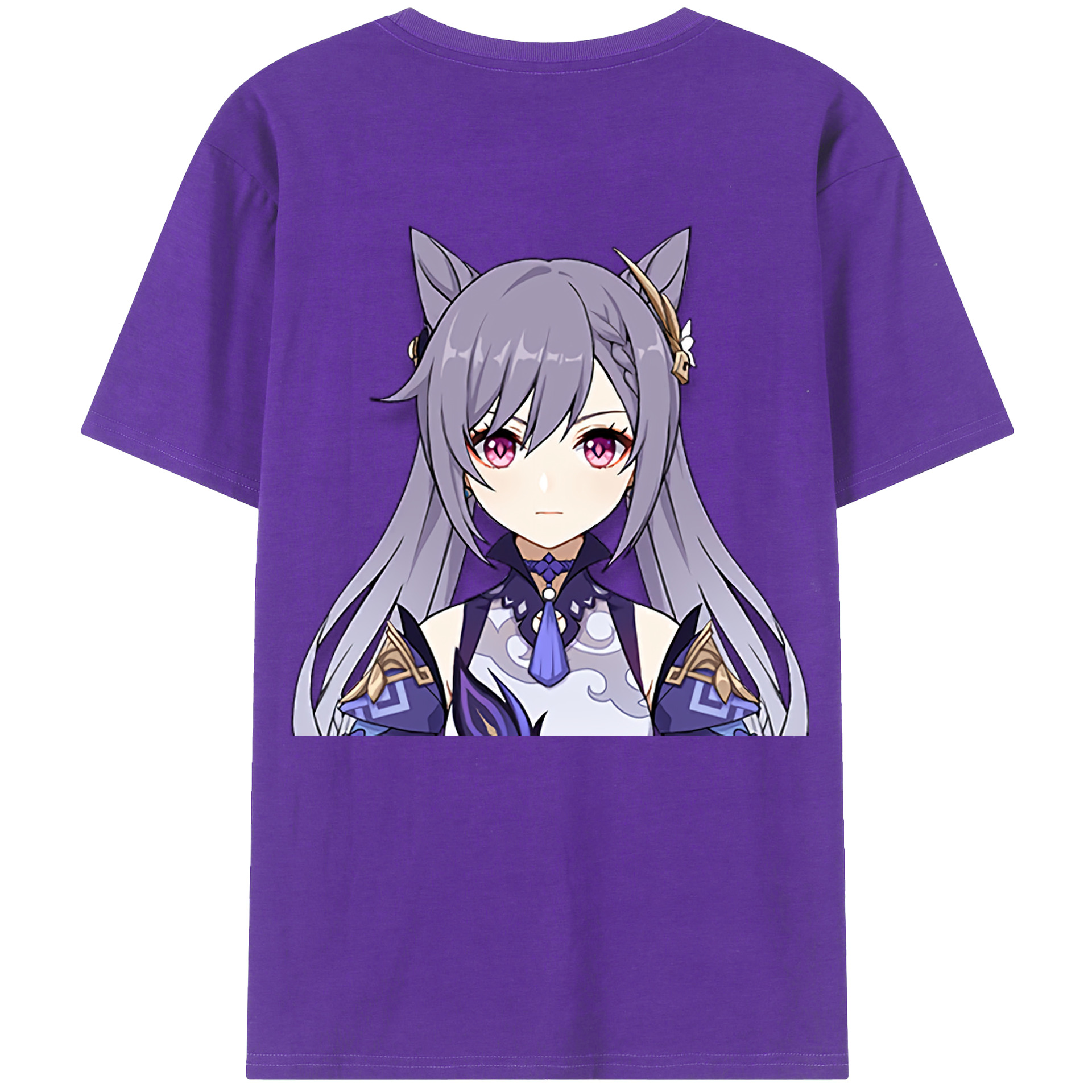 げんし神 刻晴 こくせい genshin Kokusei 綿100％半袖Tシャツ（背面プリント）