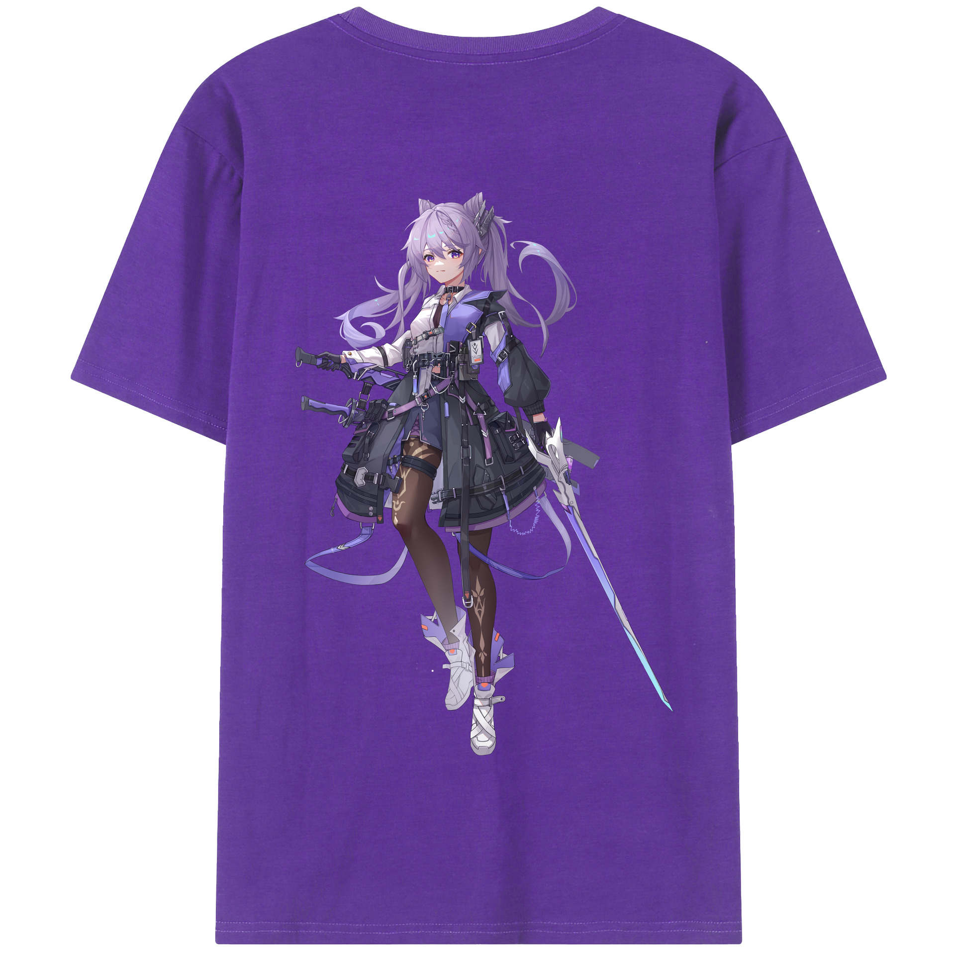げんし神 刻晴 こくせい genshin Kokusei 綿100％半袖Tシャツ（背面プリント）