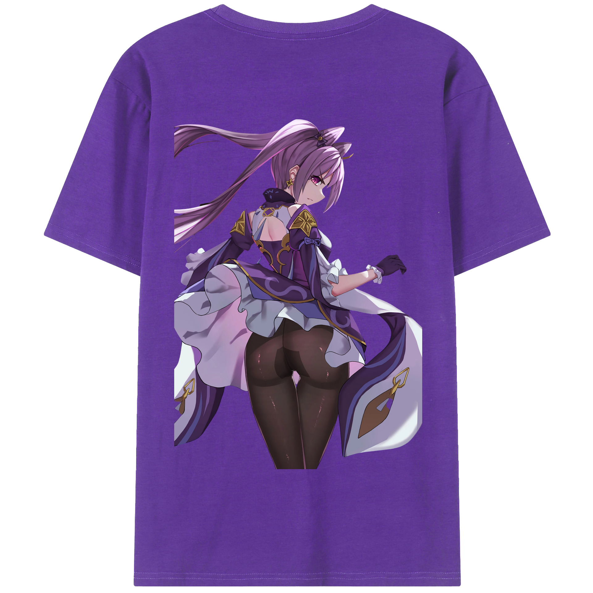 げんし神 刻晴 こくせい genshin Kokusei 綿100％半袖Tシャツ（背面プリント）