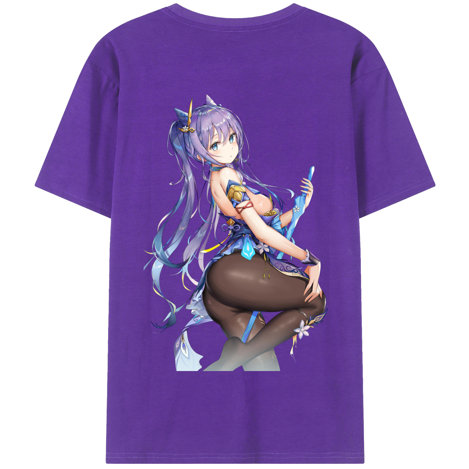 げんし神 刻晴 こくせい genshin Kokusei 綿100％半袖Tシャツ（背面プリント）