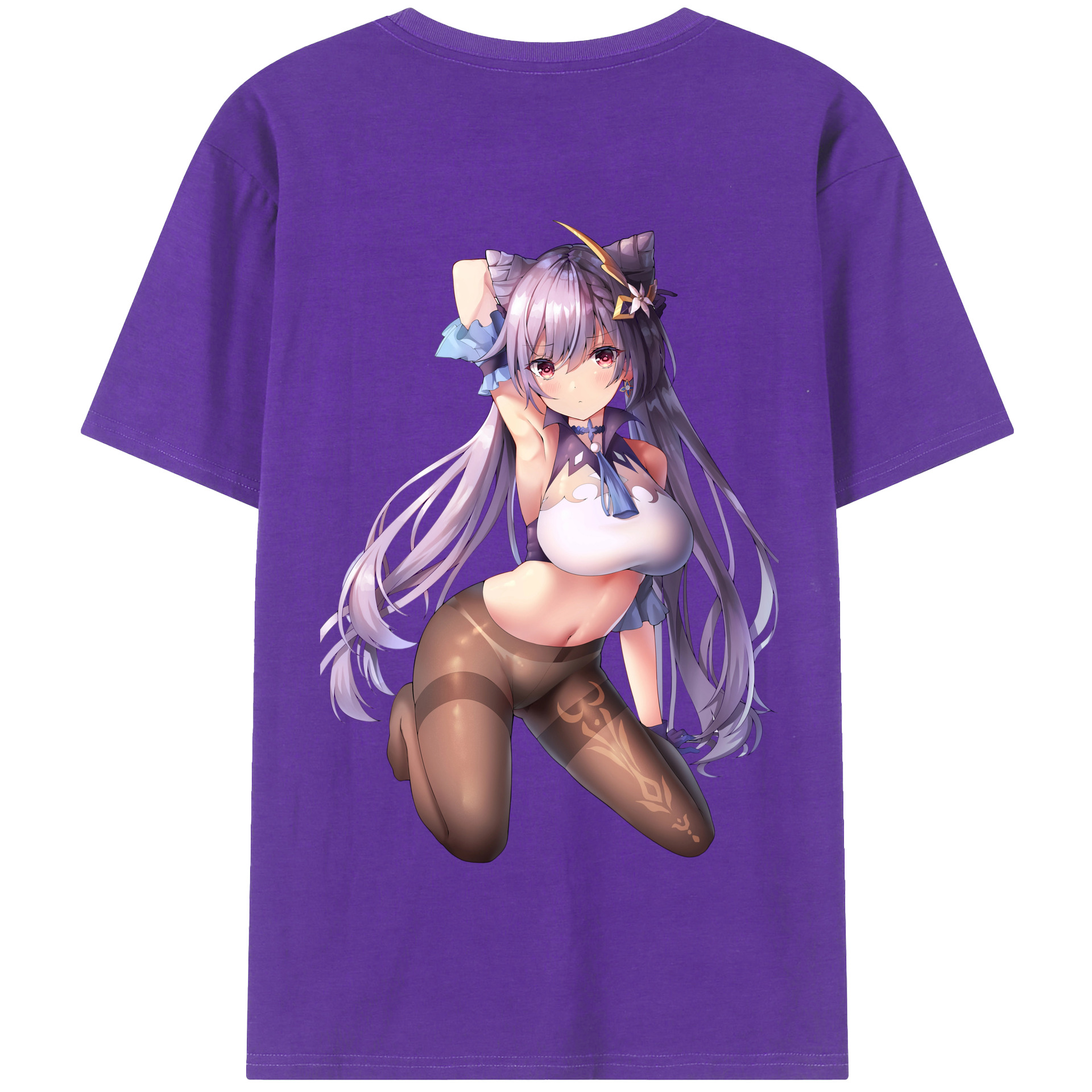げんし神 刻晴 こくせい genshin Kokusei 綿100％半袖Tシャツ（背面プリント）