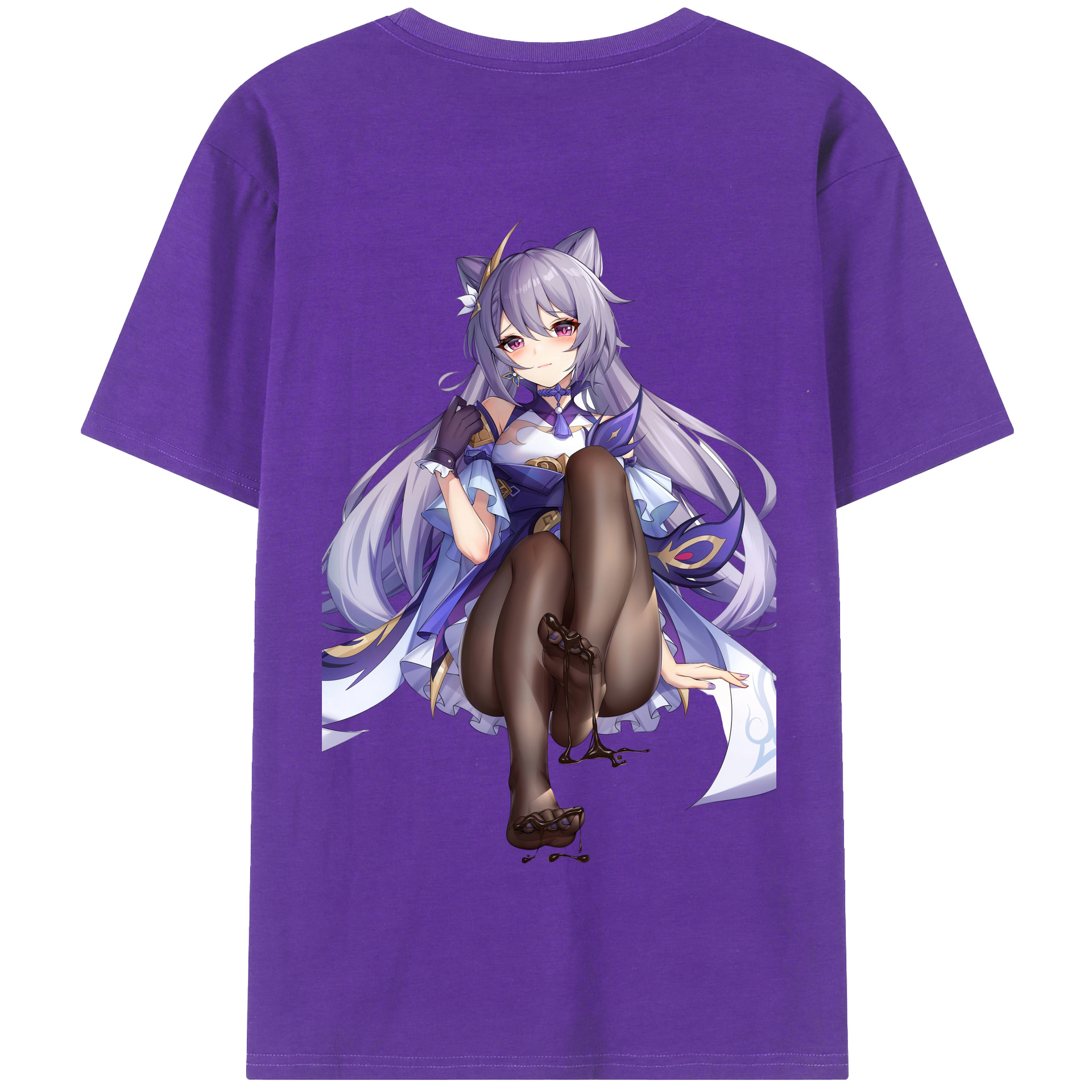 げんし神 刻晴 こくせい genshin Kokusei 綿100％半袖Tシャツ（背面プリント）
