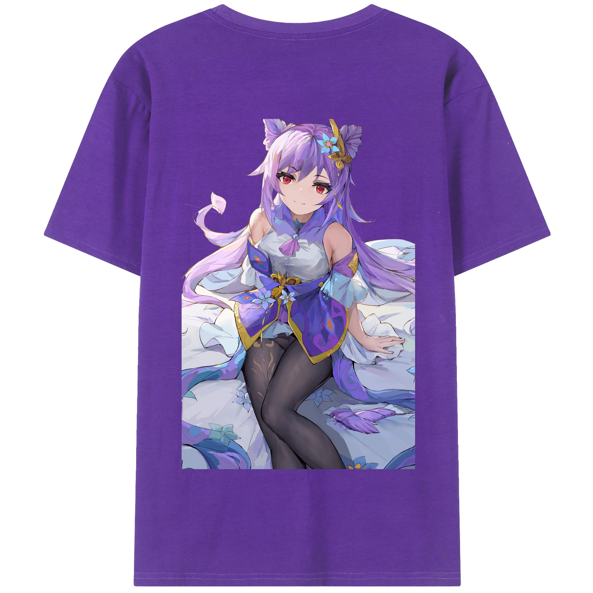 げんし神 刻晴 こくせい genshin Kokusei 綿100％半袖Tシャツ（背面プリント）