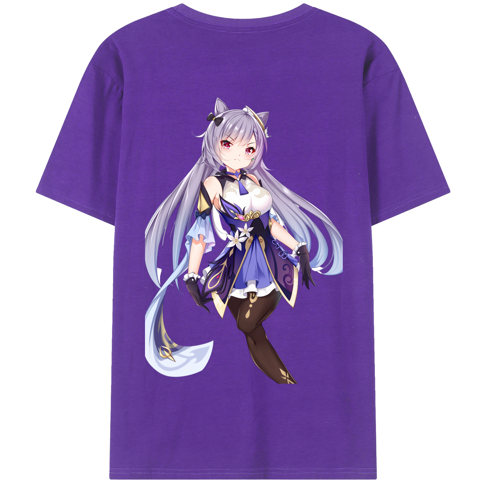 げんし神 刻晴 こくせい genshin Kokusei 綿100％半袖Tシャツ（背面プリント）