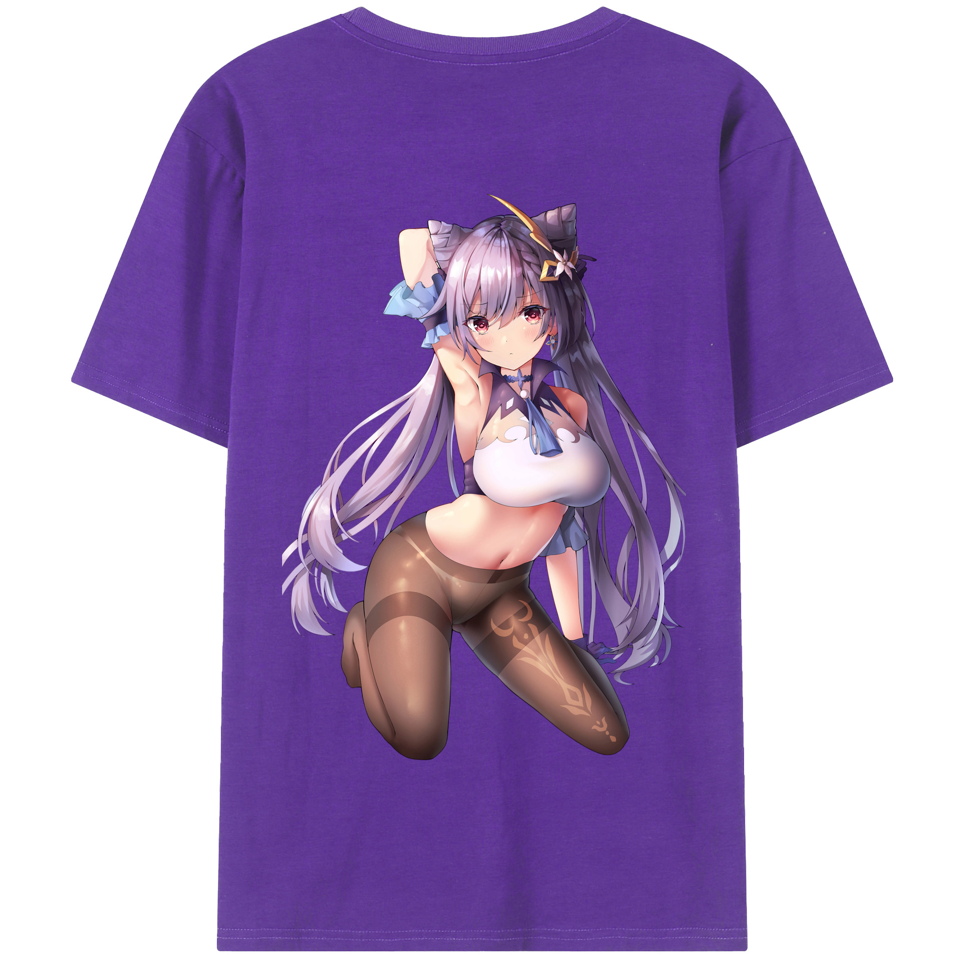 げんし神 刻晴 こくせい genshin Kokusei 綿100％半袖Tシャツ（背面プリント）