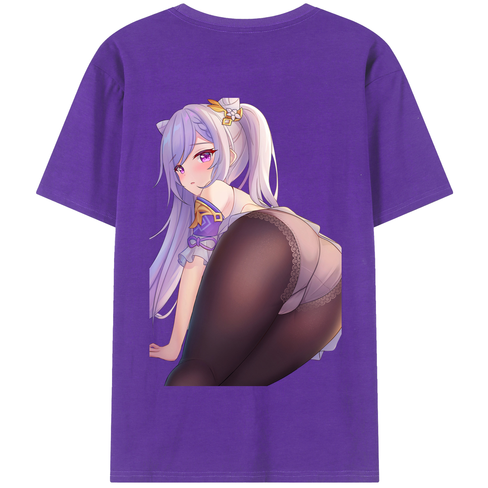 げんし神 刻晴 こくせい genshin Kokusei 綿100％半袖Tシャツ（背面プリント）