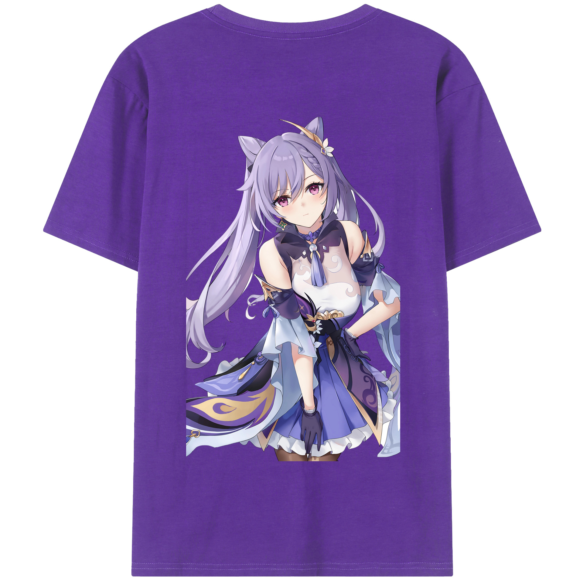 げんし神 刻晴 こくせい genshin Kokusei 綿100％半袖Tシャツ（背面プリント）