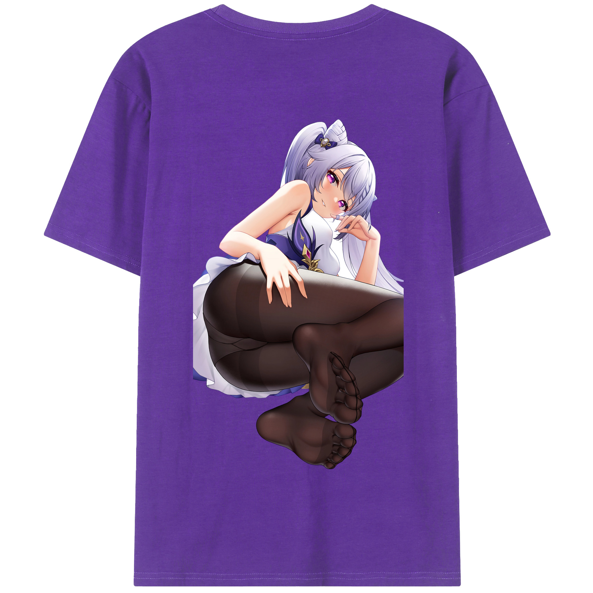 げんし神 刻晴 こくせい genshin Kokusei 綿100％半袖Tシャツ（背面プリント）