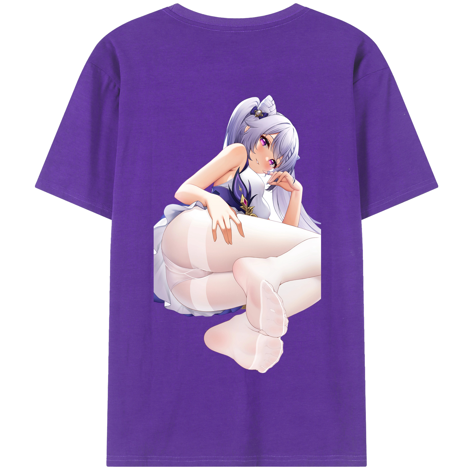 げんし神 刻晴 こくせい genshin Kokusei 綿100％半袖Tシャツ（背面プリント）