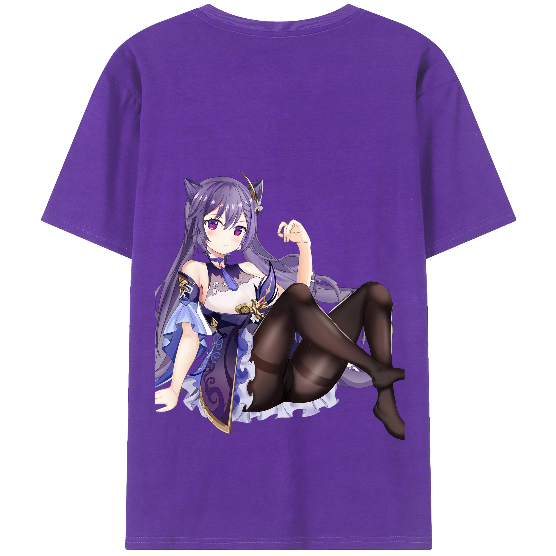 げんし神 刻晴 こくせい genshin Kokusei 綿100％半袖Tシャツ（背面プリント）