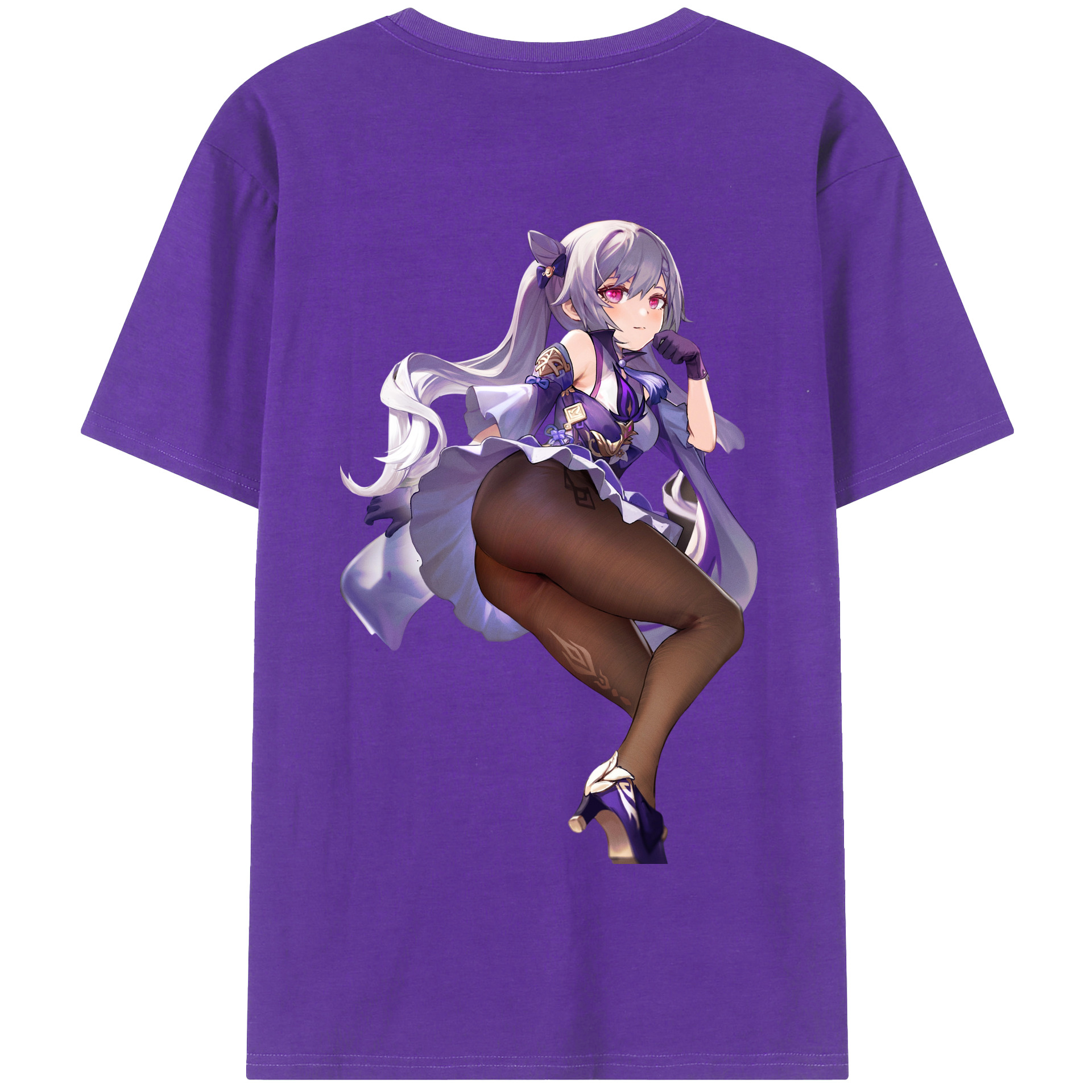 げんし神 刻晴 こくせい genshin Kokusei 綿100％半袖Tシャツ（背面プリント）