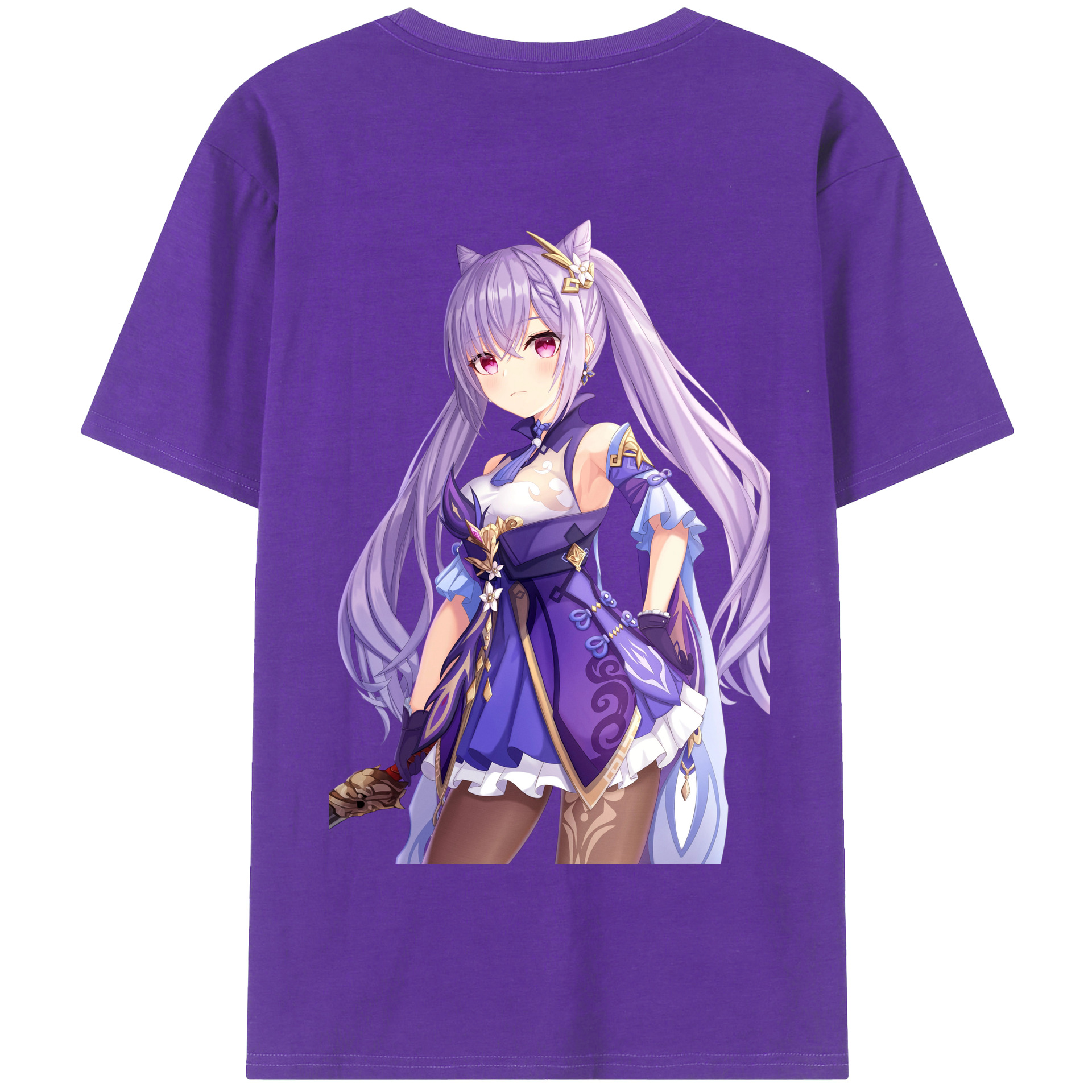 げんし神 刻晴 こくせい genshin Kokusei 綿100％半袖Tシャツ（背面プリント）