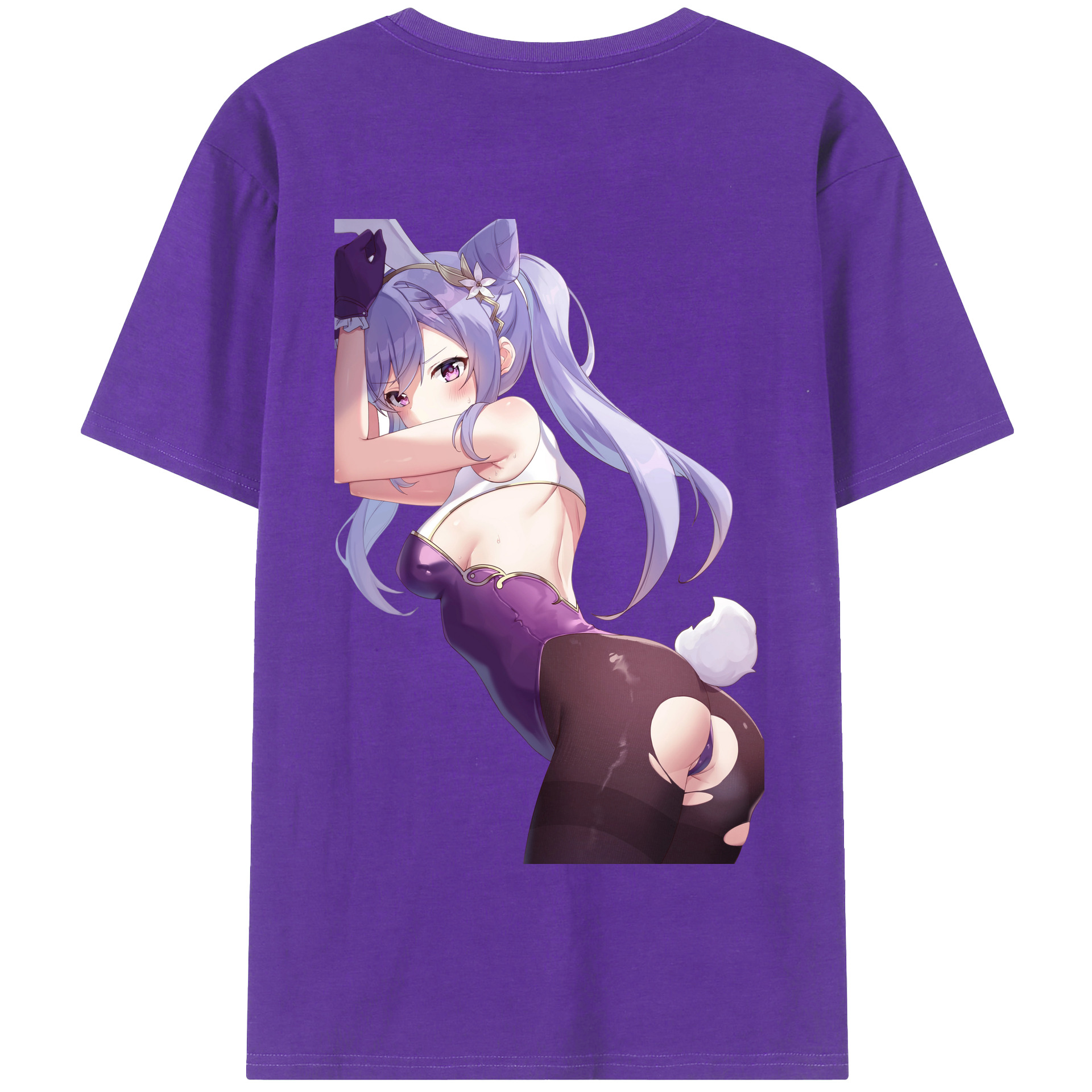 げんし神 刻晴 こくせい genshin Kokusei 綿100％半袖Tシャツ（背面プリント）