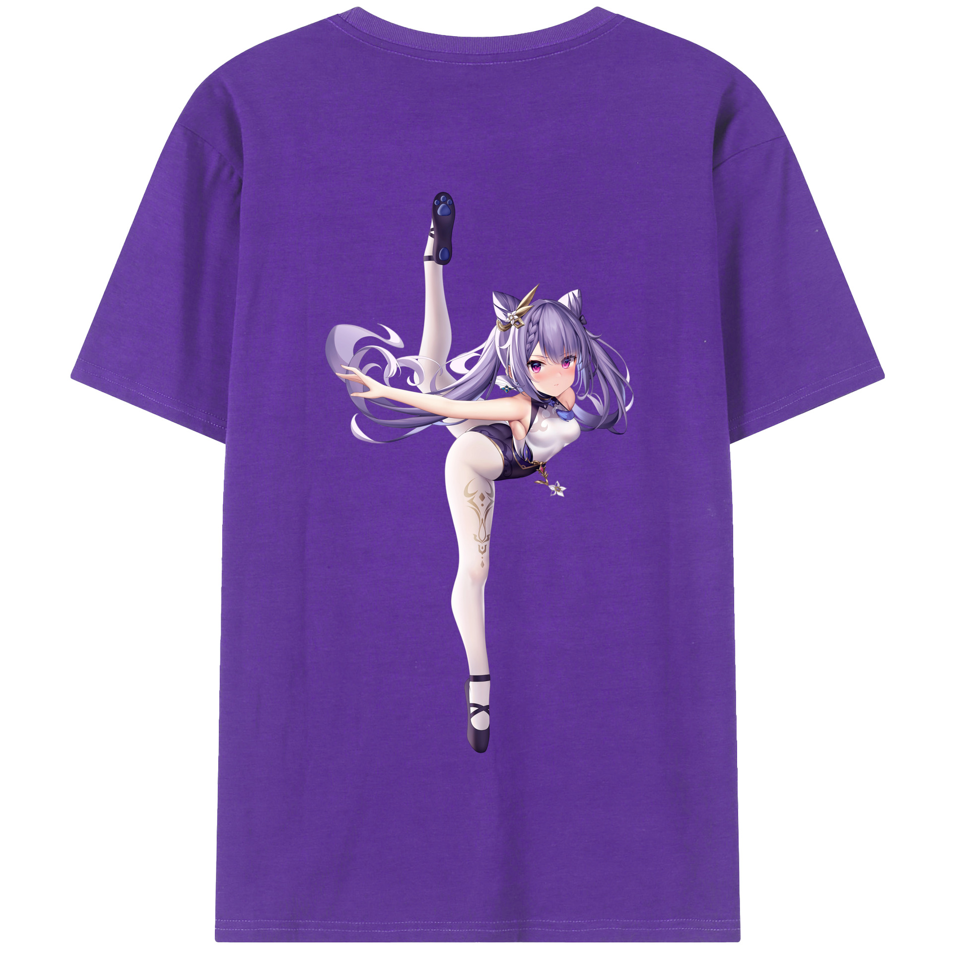 げんし神 刻晴 こくせい genshin Kokusei 綿100％半袖Tシャツ（背面プリント）