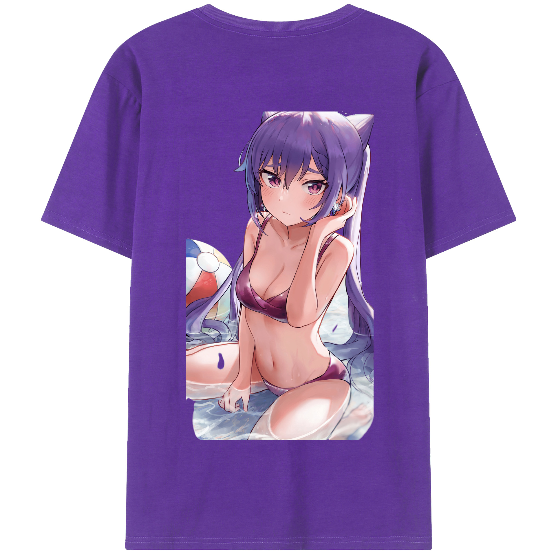 げんし神 刻晴 こくせい genshin Kokusei 綿100％半袖Tシャツ（背面プリント）