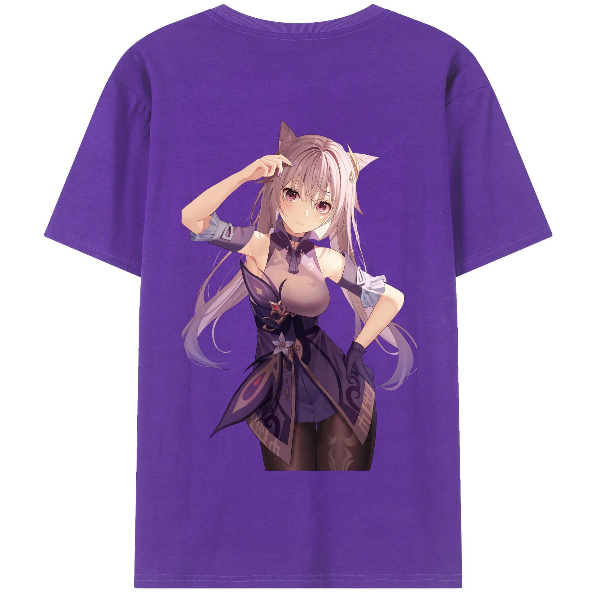げんし神 刻晴 こくせい genshin Kokusei 綿100％半袖Tシャツ（背面プリント）
