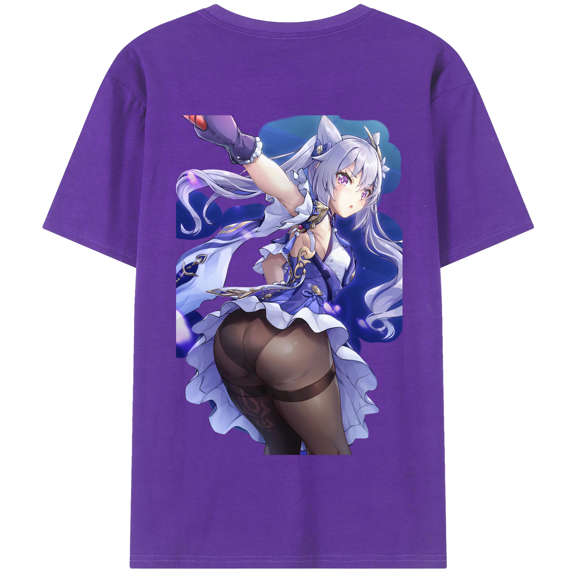 げんし神 刻晴 こくせい genshin Kokusei 綿100％半袖Tシャツ（背面プリント）