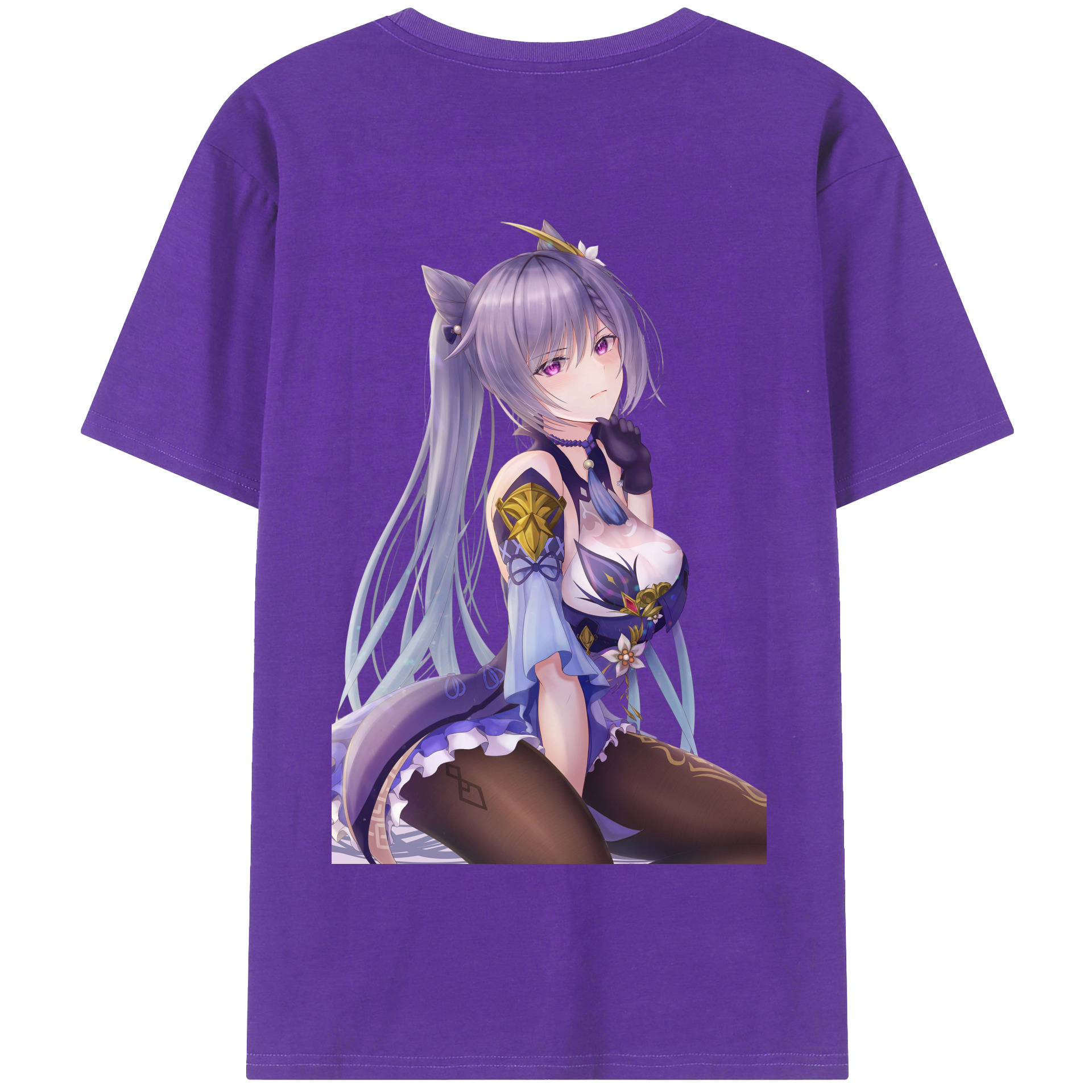 げんし神 刻晴 こくせい genshin Kokusei 綿100％半袖Tシャツ（背面プリント）