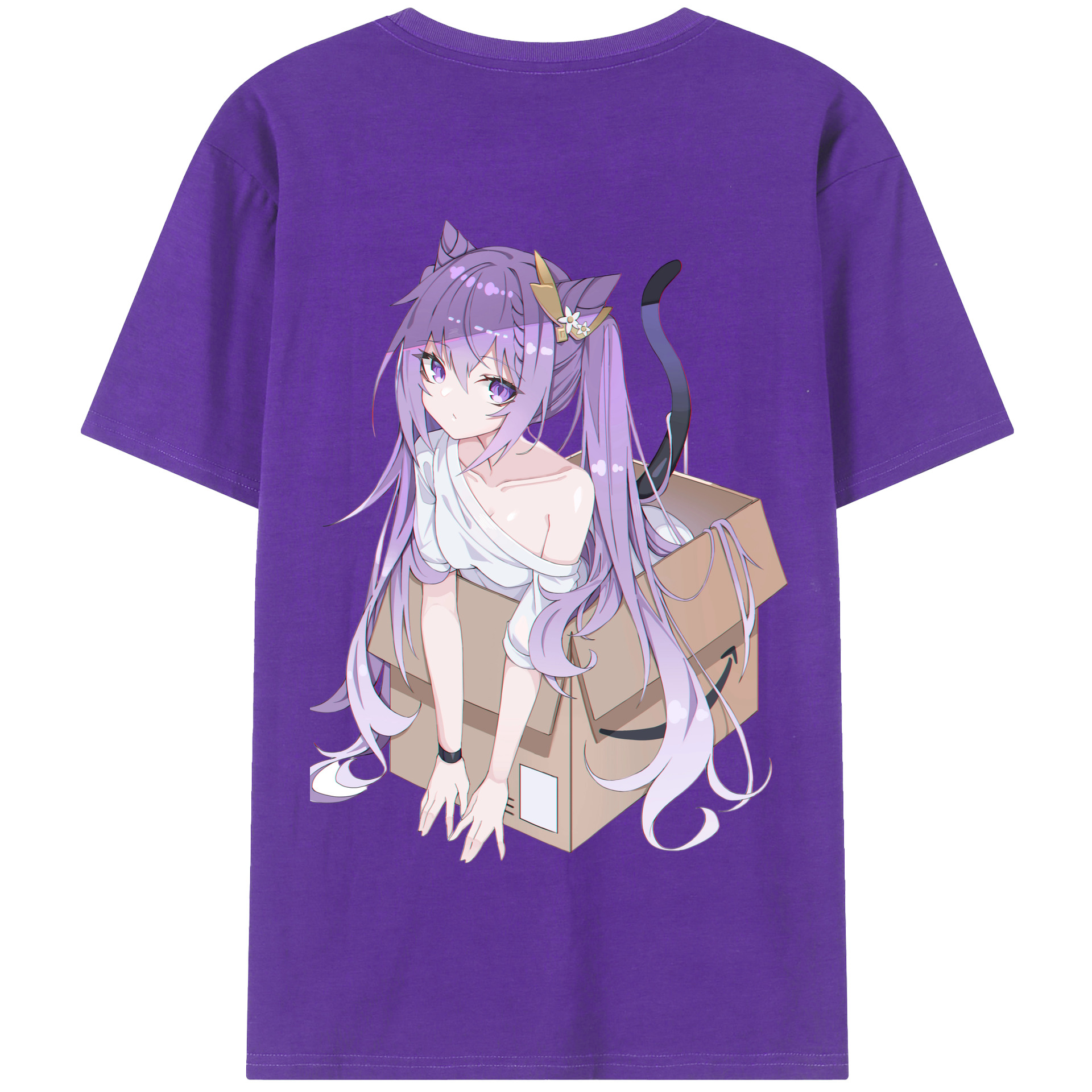 げんし神 刻晴 こくせい genshin Kokusei 綿100％半袖Tシャツ（背面プリント）