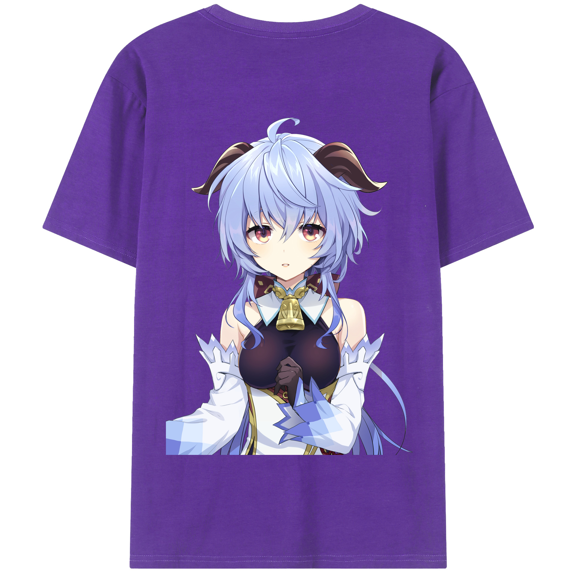 げんし神 甘雨 かんう genshin Ganyu 綿100％半袖Tシャツ（背面プリント）
