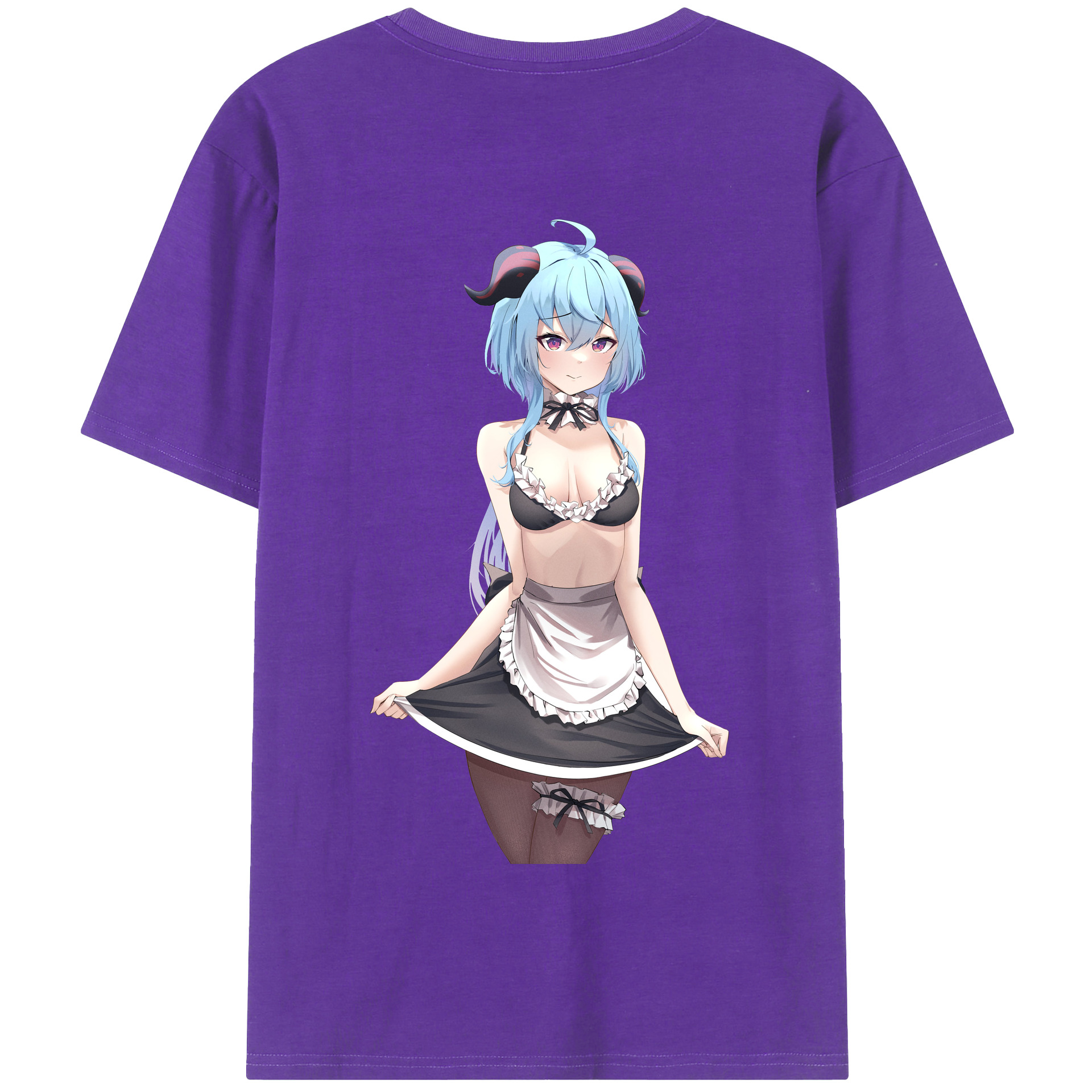 げんし神 甘雨 かんう genshin Ganyu 綿100％半袖Tシャツ（背面プリント）