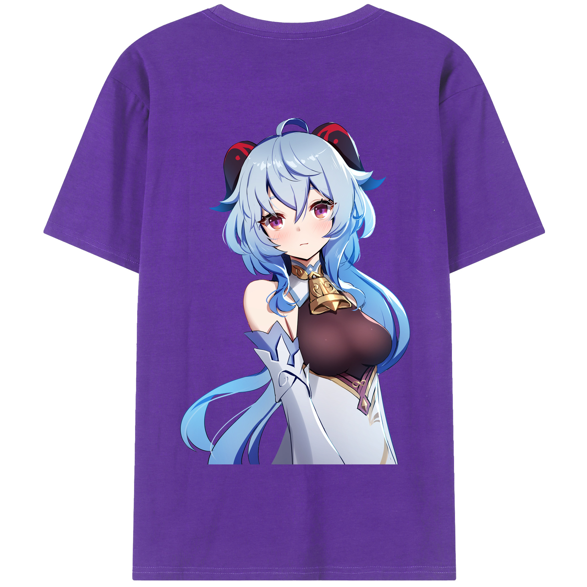 げんし神 甘雨 かんう genshin Ganyu 綿100％半袖Tシャツ（背面プリント）