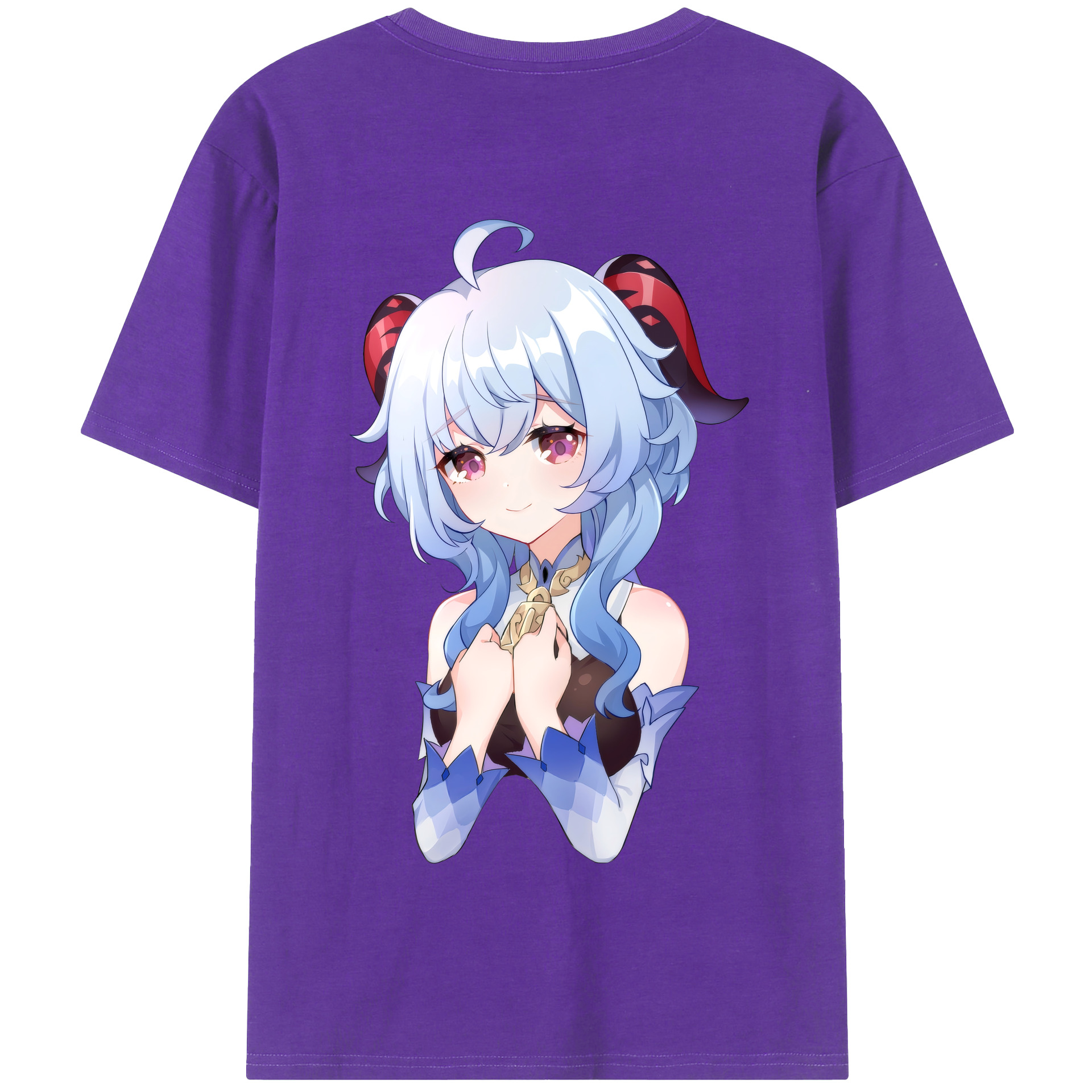 げんし神 甘雨 かんう genshin Ganyu 綿100％半袖Tシャツ（背面プリント）