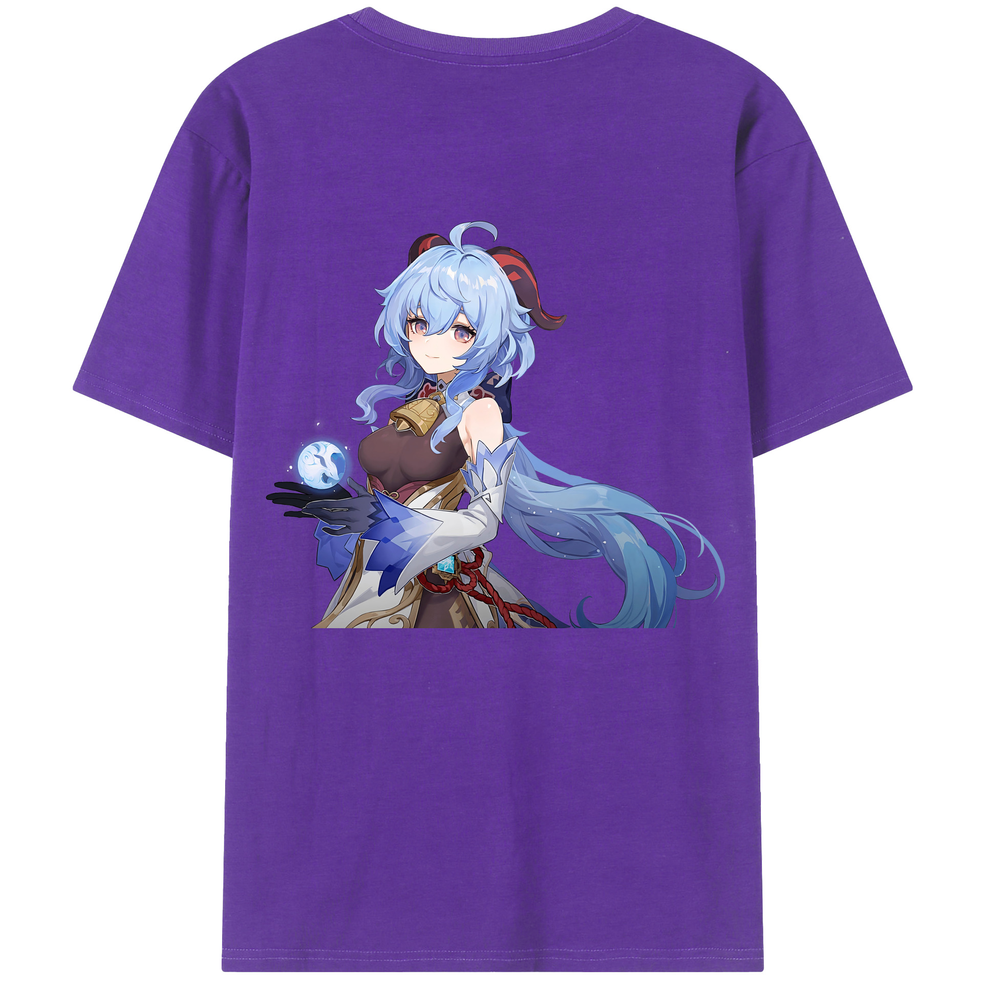 げんし神 甘雨 かんう genshin Ganyu 綿100％半袖Tシャツ（背面プリント）
