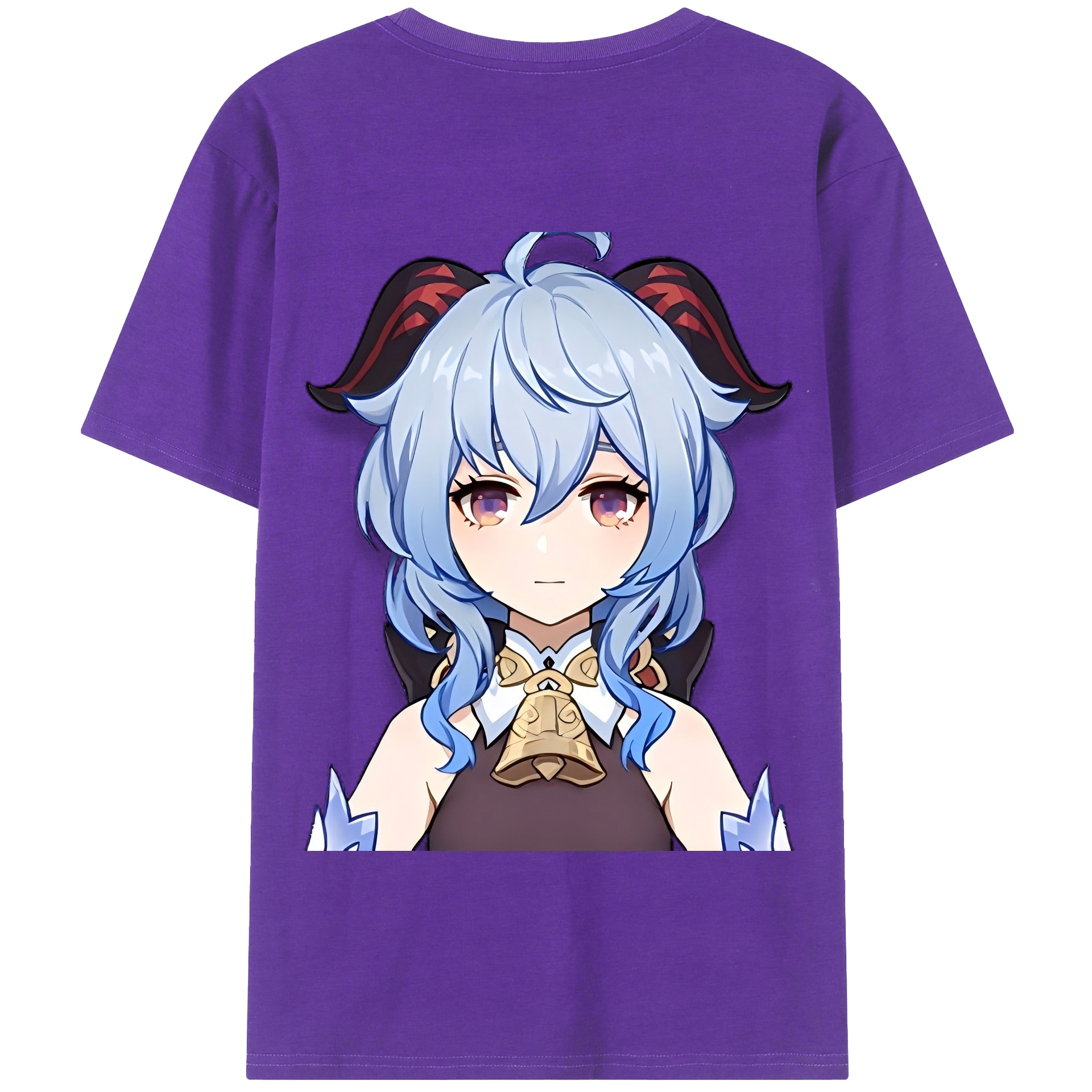 げんし神 甘雨 かんう genshin Ganyu 綿100％半袖Tシャツ（背面プリント）