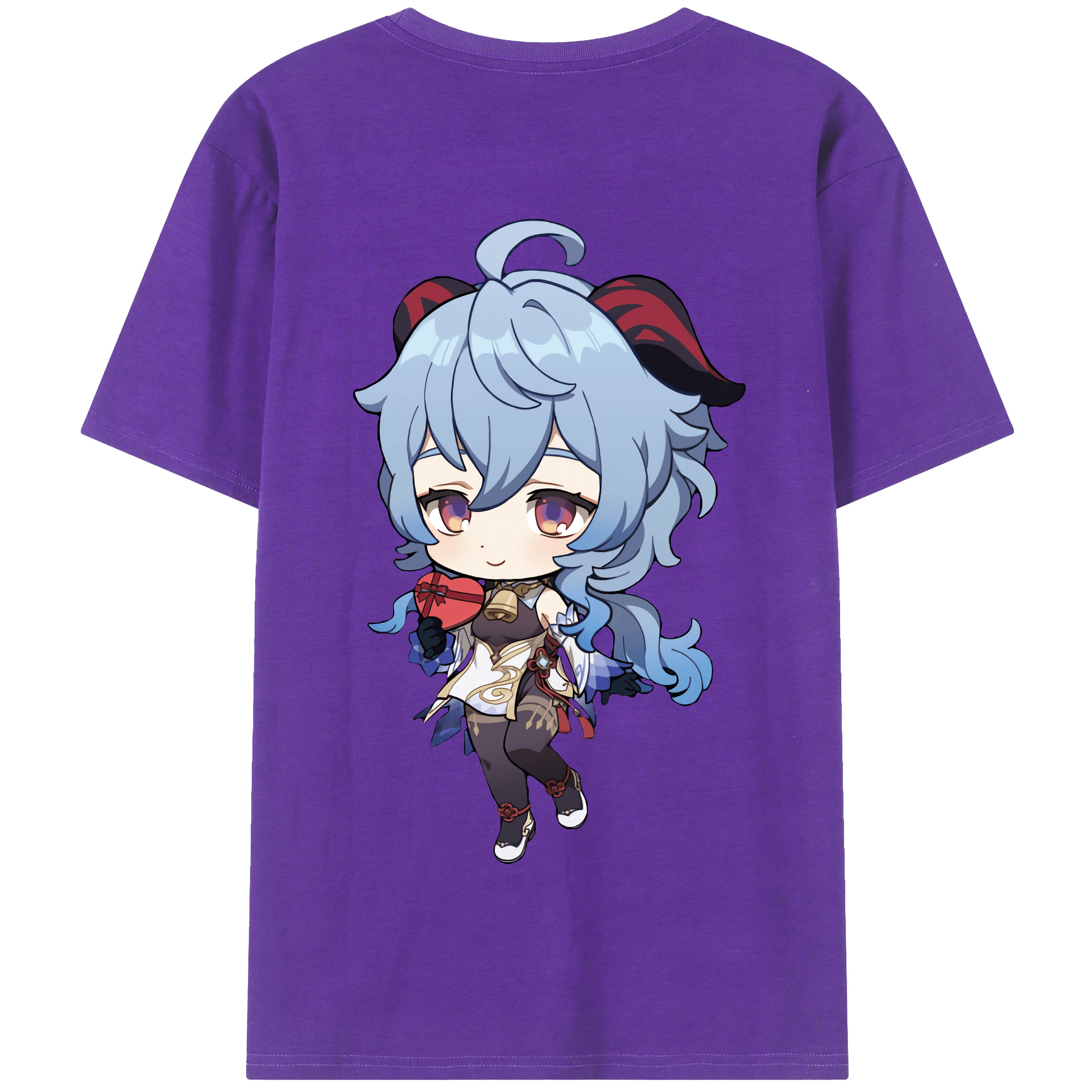 げんし神 甘雨 かんう genshin Ganyu 綿100％半袖Tシャツ（背面プリント）