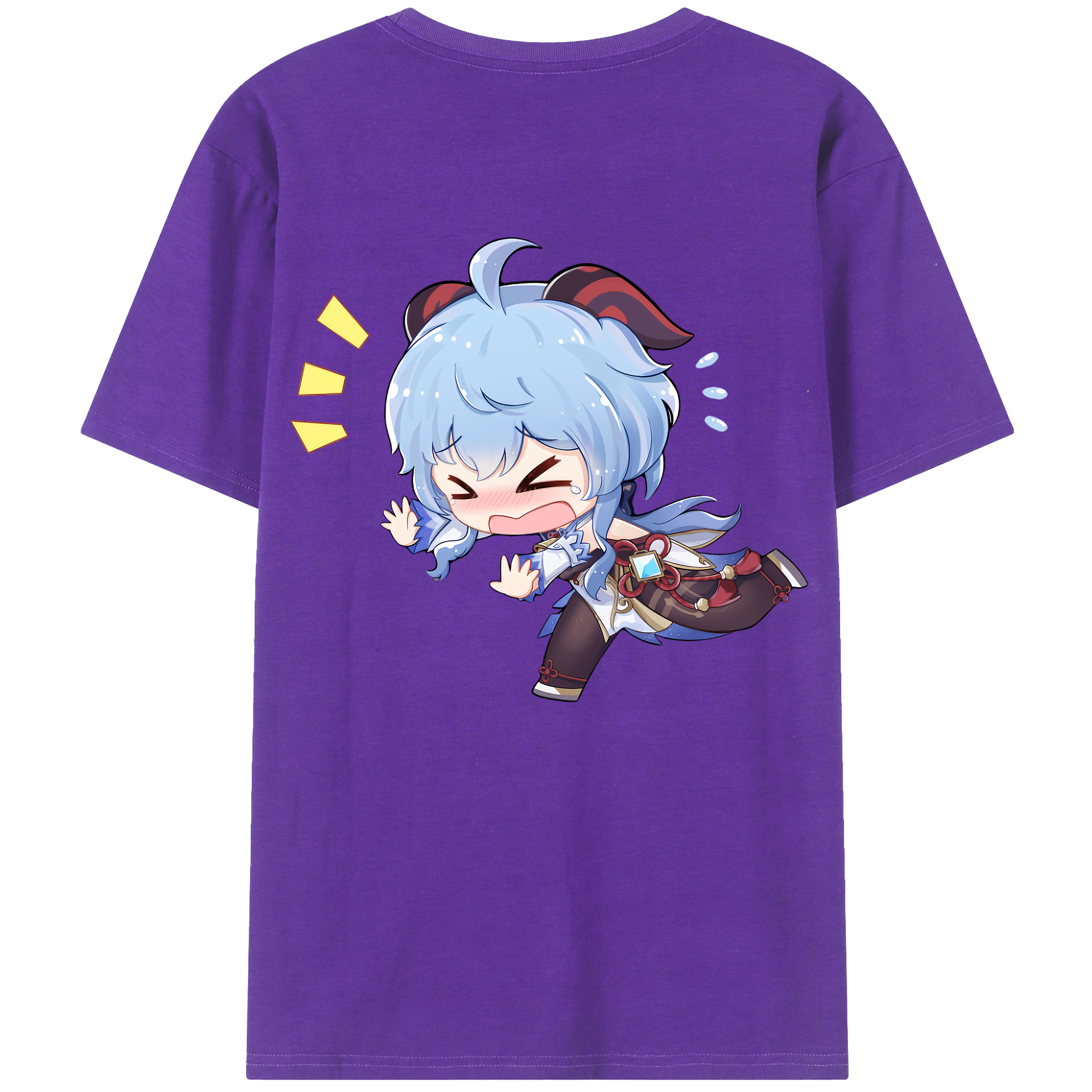 げんし神 甘雨 かんう genshin Ganyu 綿100％半袖Tシャツ（背面プリント）