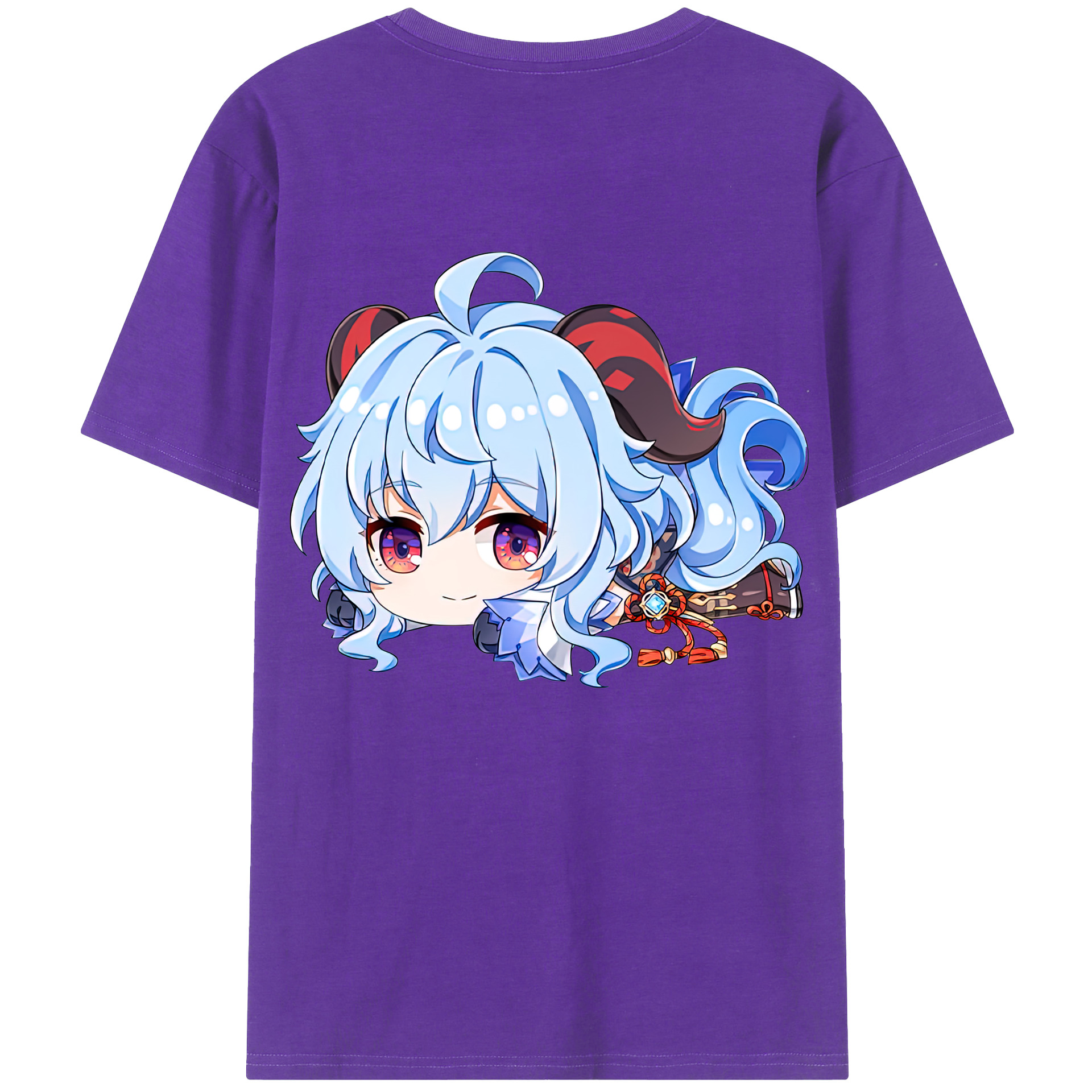 げんし神 甘雨 かんう genshin Ganyu 綿100％半袖Tシャツ（背面プリント）