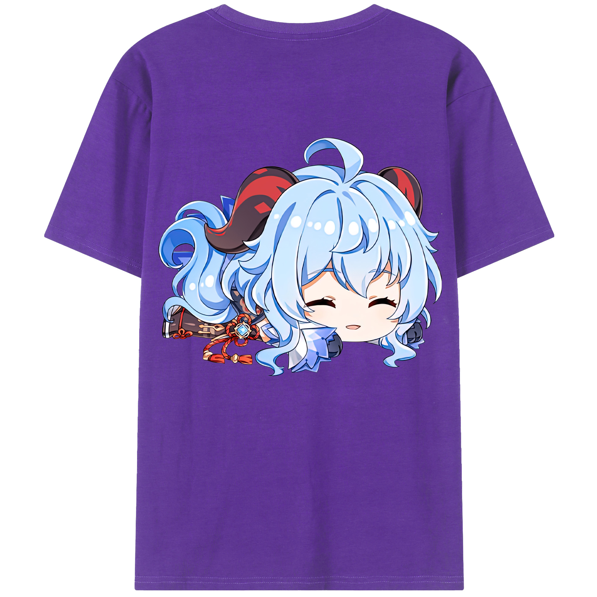 げんし神 甘雨 かんう genshin Ganyu 綿100％半袖Tシャツ（背面プリント）