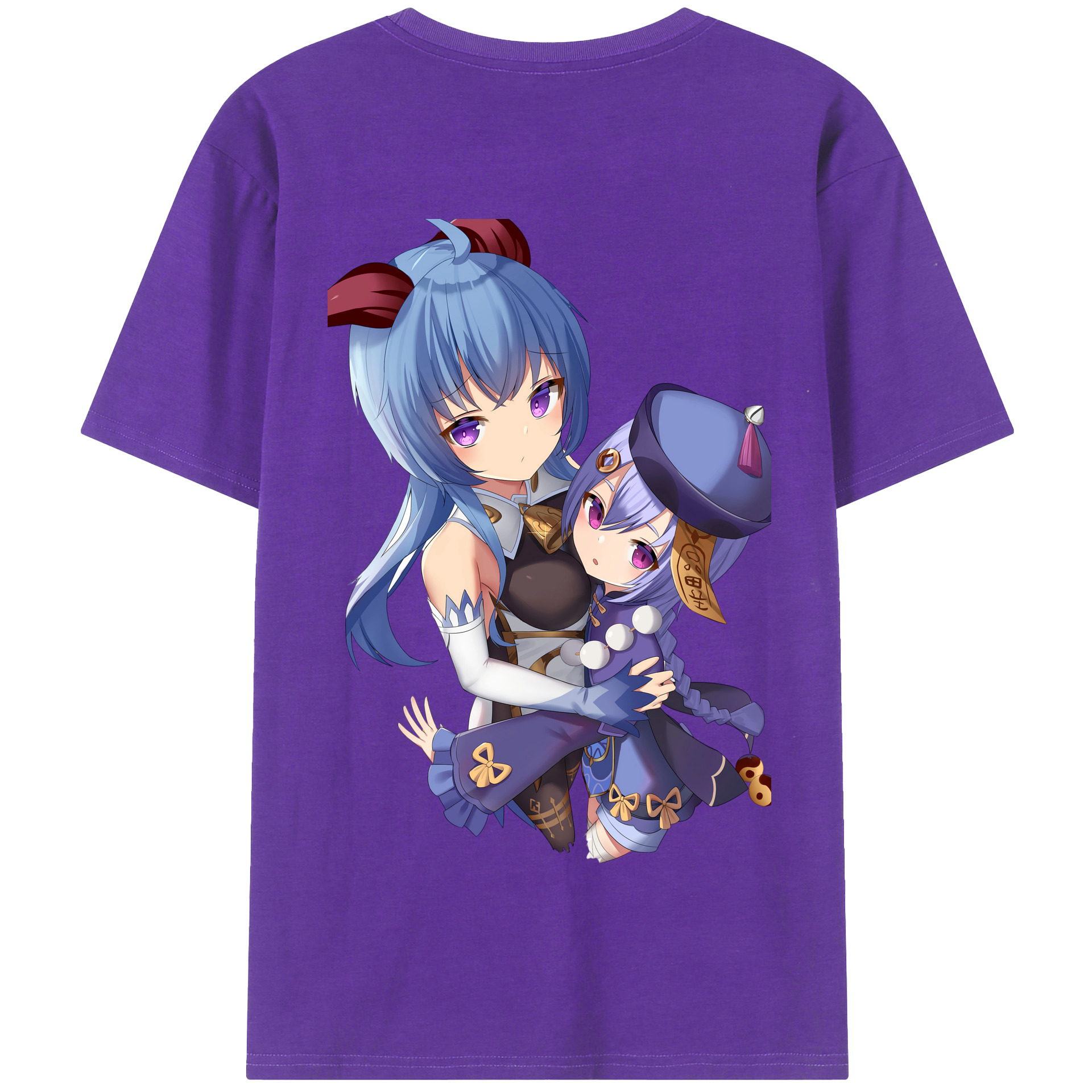 げんし神 甘雨 かんう genshin Ganyu 綿100％半袖Tシャツ（背面プリント）