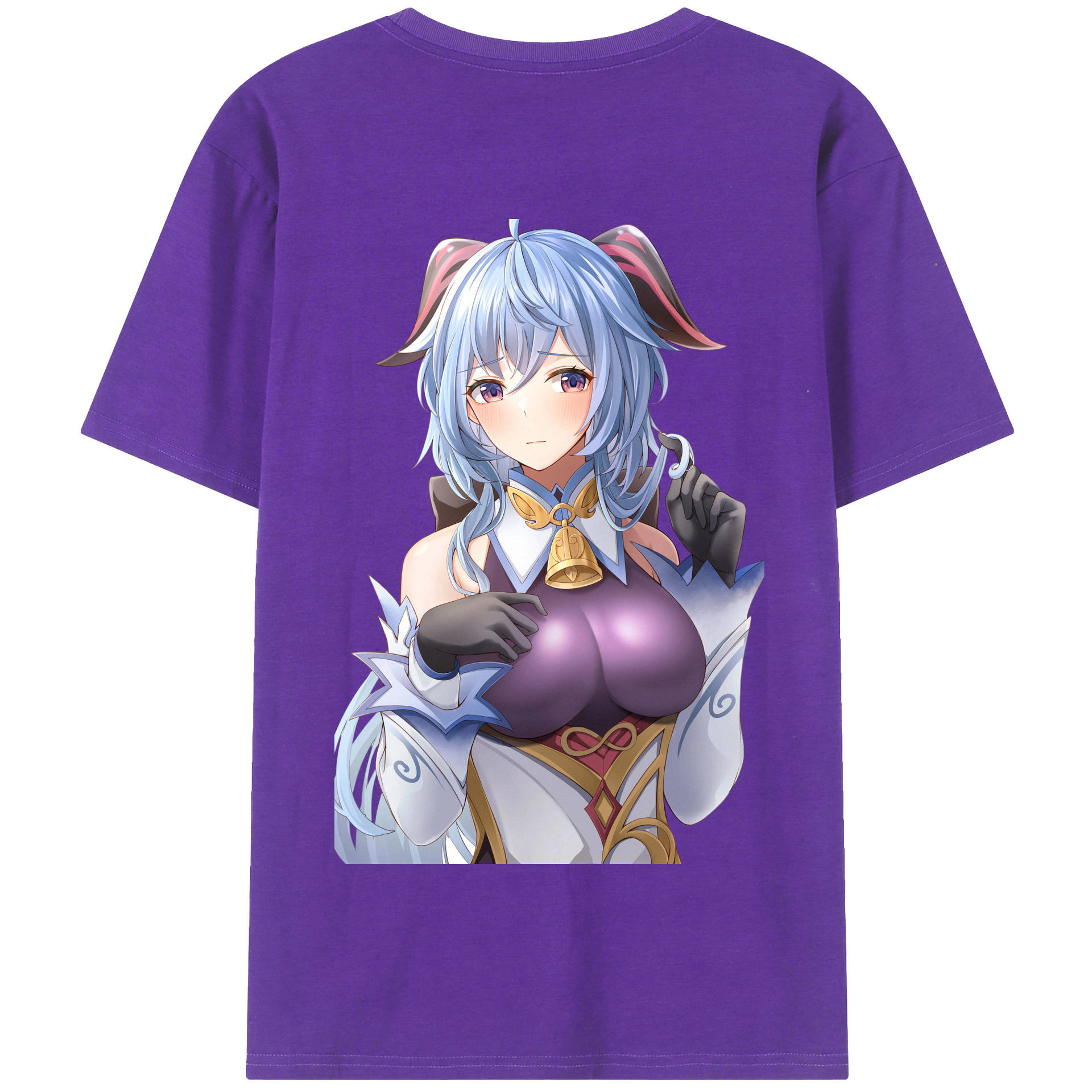 げんし神 甘雨 かんう genshin Ganyu 綿100％半袖Tシャツ（背面プリント）