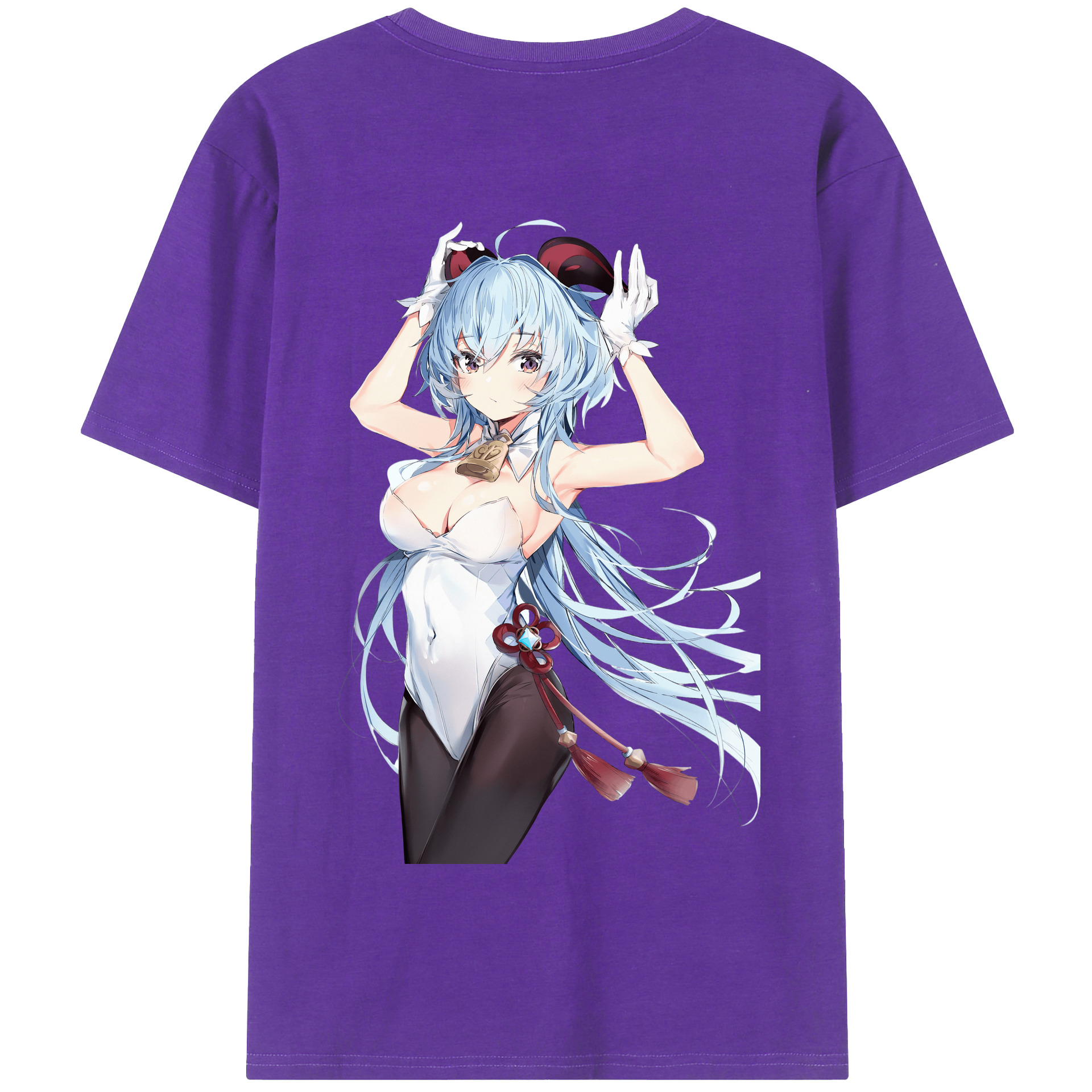 げんし神 甘雨 かんう genshin Ganyu 綿100％半袖Tシャツ（背面プリント）