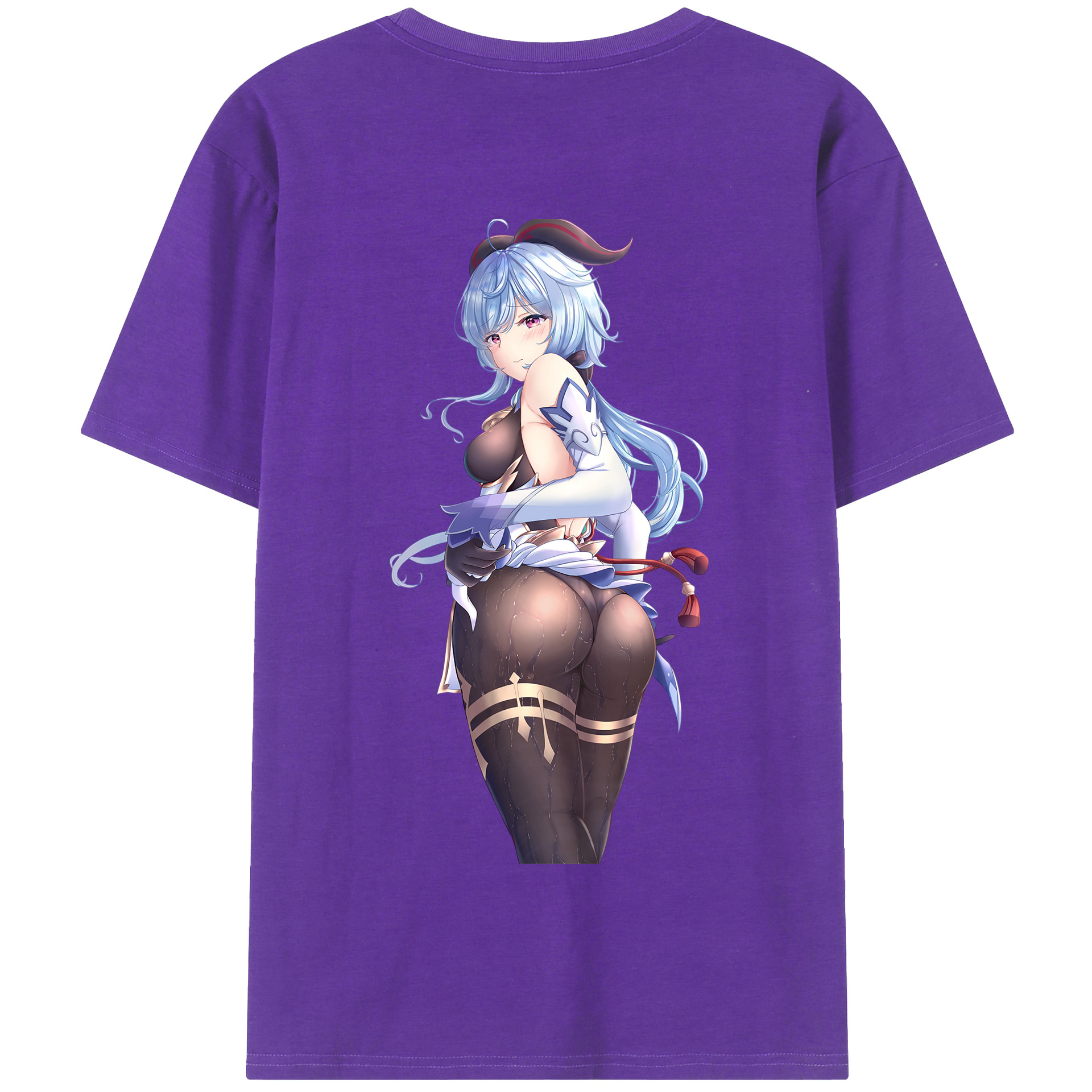 げんし神 甘雨 かんう genshin Ganyu 綿100％半袖Tシャツ（背面プリント）