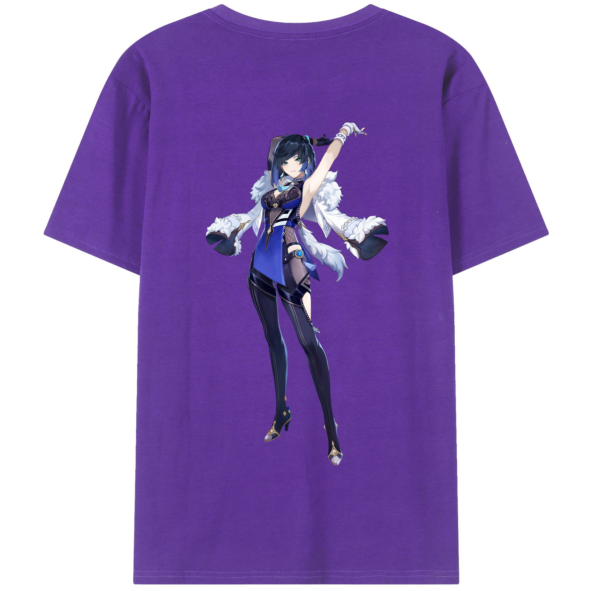 げんし神 夜兰 やらん genshin Yaran 綿100％半袖Tシャツ（背面プリント）