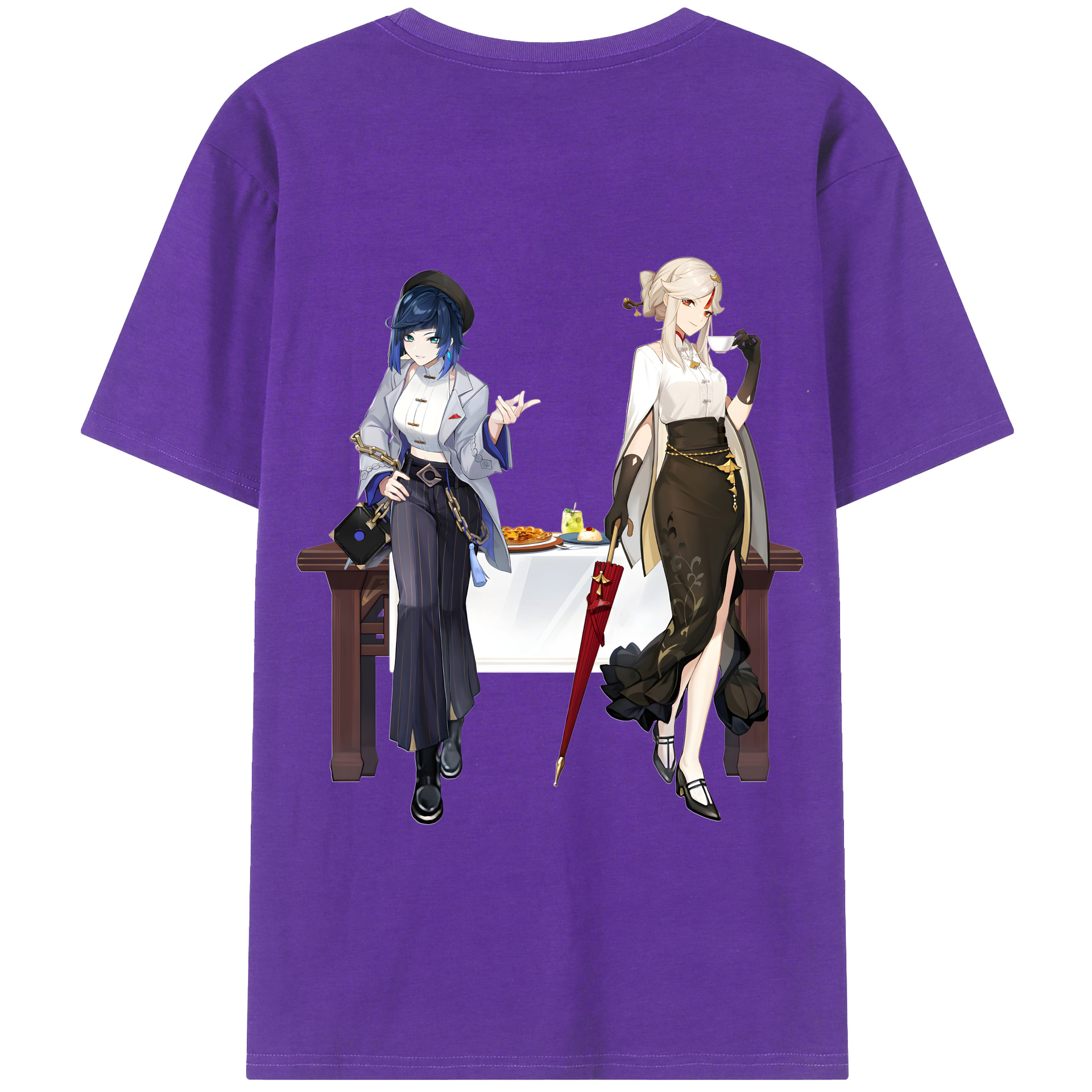 げんし神 夜兰 やらん genshin Yaran 綿100％半袖Tシャツ（背面プリント）