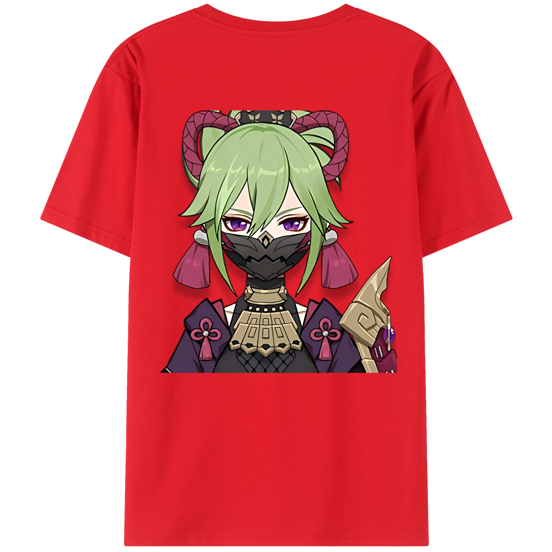 げんし神  久岐忍 くき しのぶ genshin Kuki Shinobu 綿100％半袖Tシャツ（背面プリント）