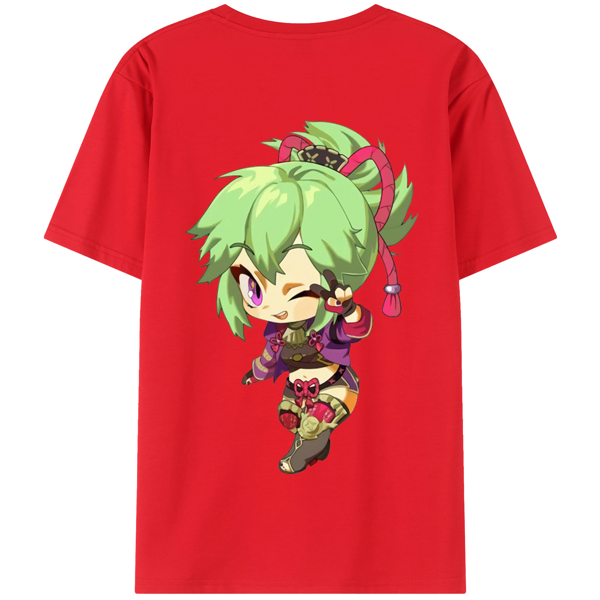 げんし神  久岐忍 くき しのぶ genshin Kuki Shinobu 綿100％半袖Tシャツ（背面プリント）