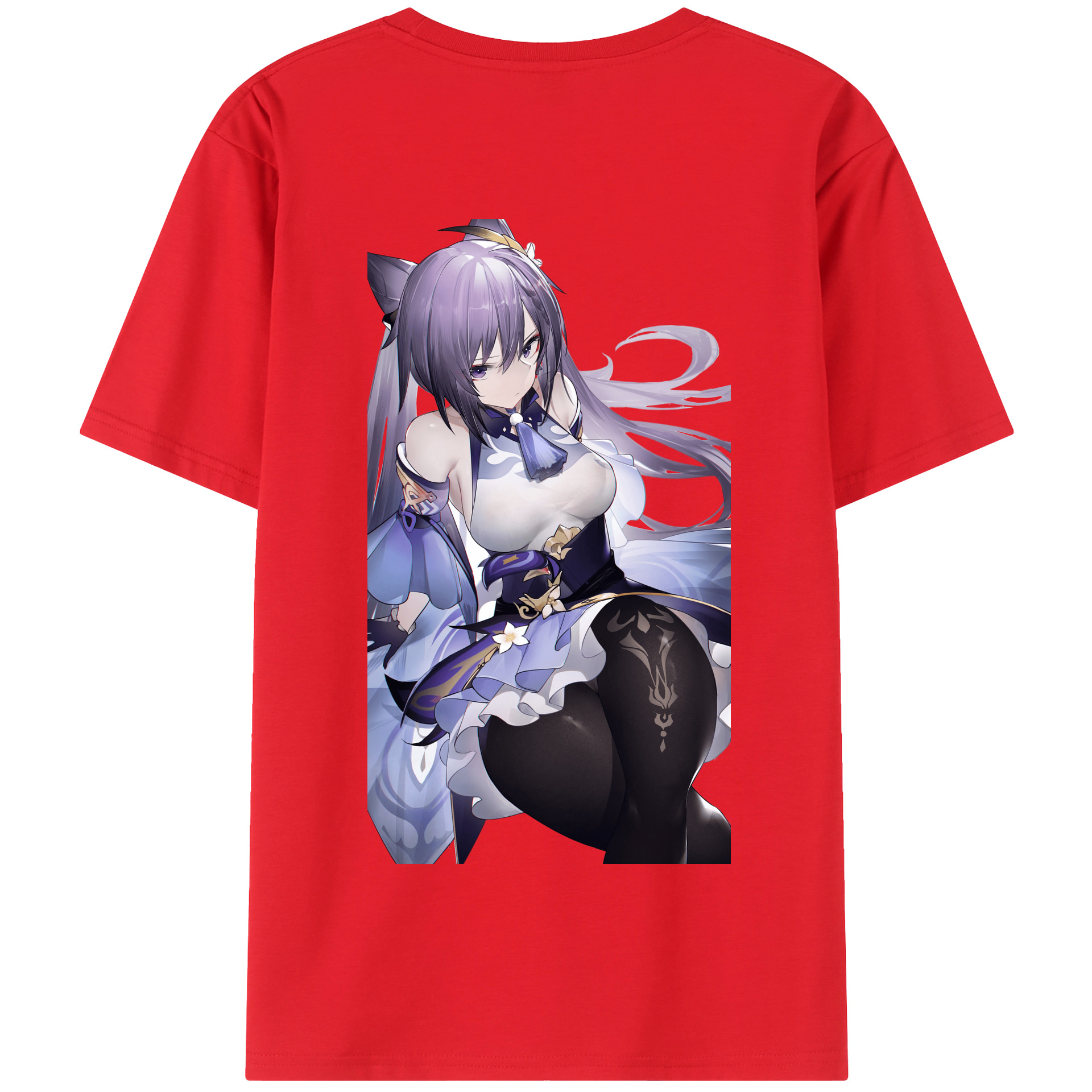 げんし神 刻晴 こくせい genshin Kokusei 綿100％半袖Tシャツ（背面プリント）