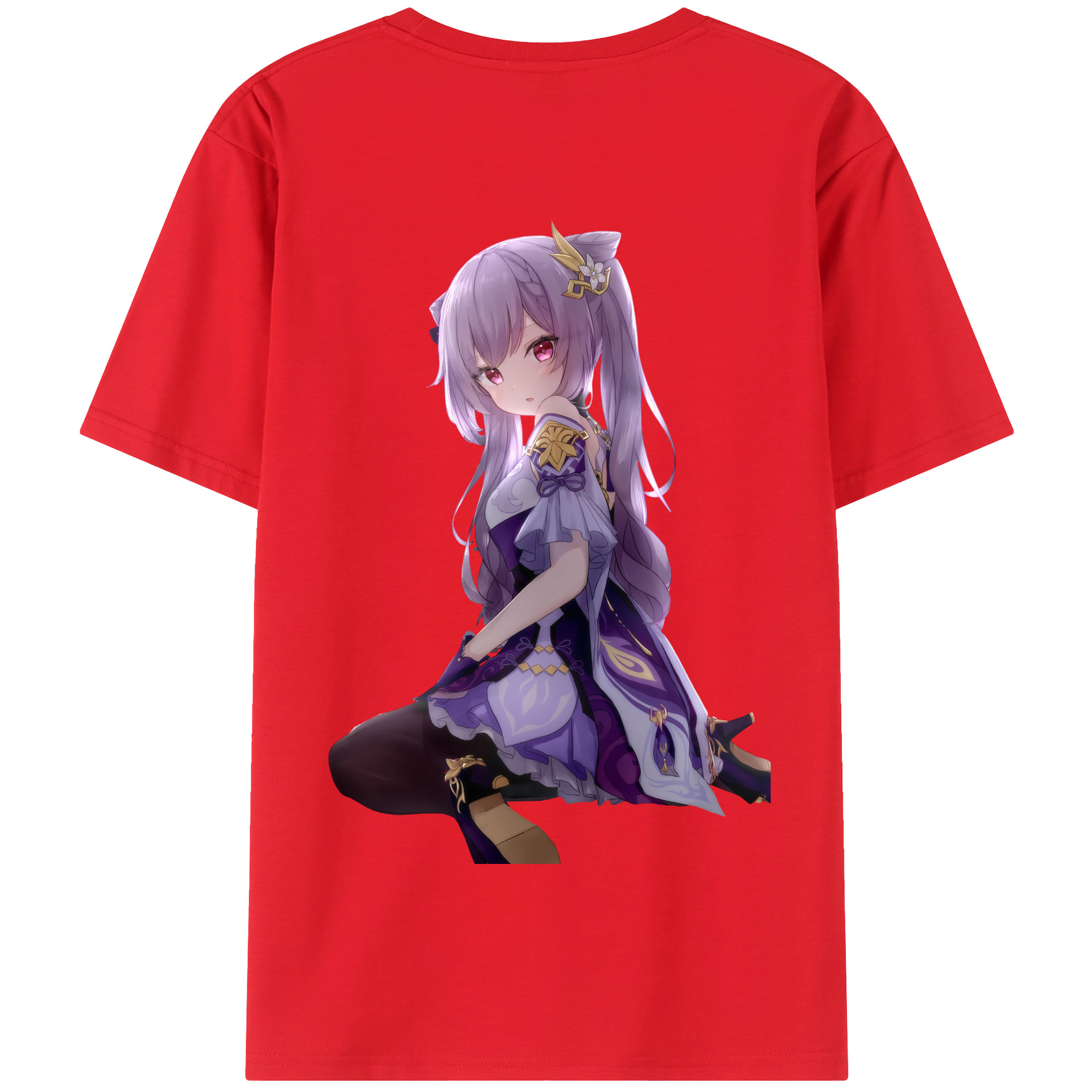 げんし神 刻晴 こくせい genshin Kokusei 綿100％半袖Tシャツ（背面プリント）
