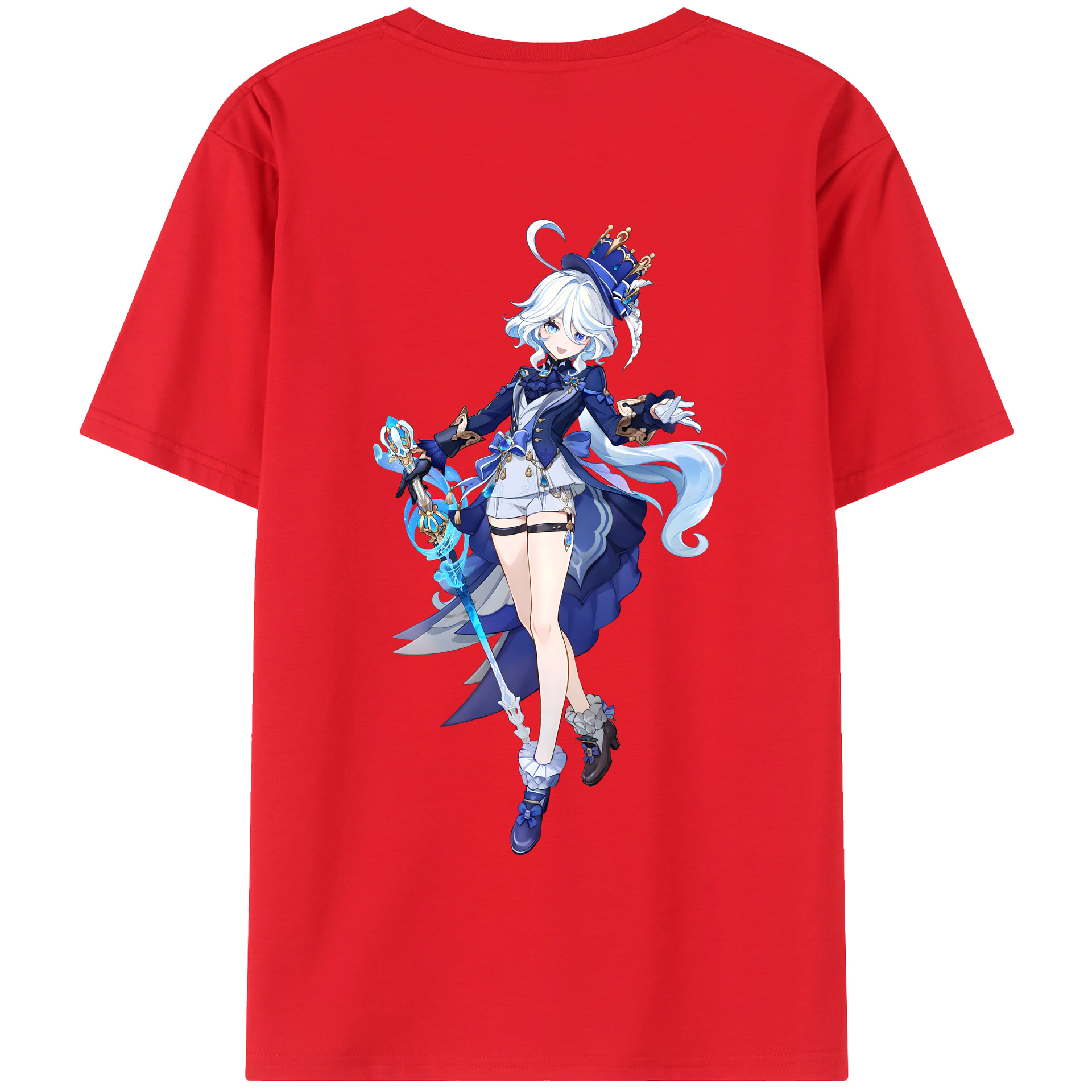げんし神 フリーナ genshin Furina 綿100％半袖Tシャツ（背面プリント）