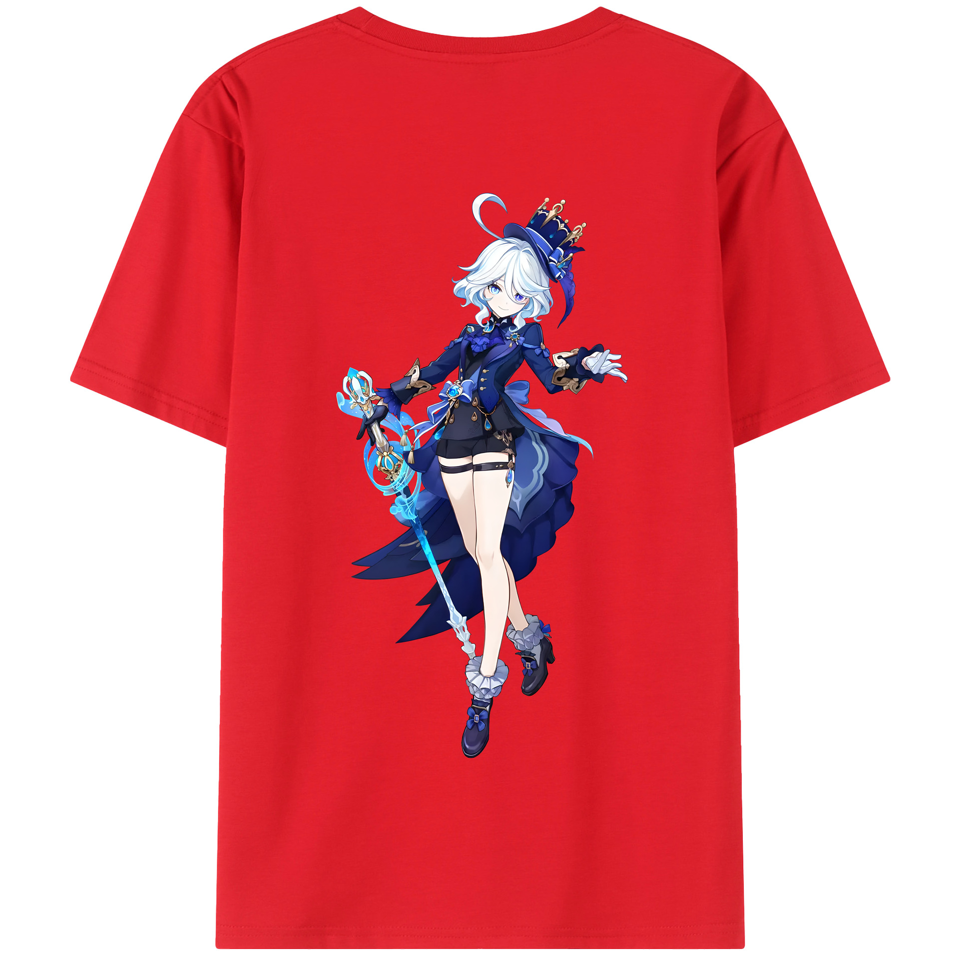 げんし神 フリーナ genshin Furina 綿100％半袖Tシャツ（背面プリント）