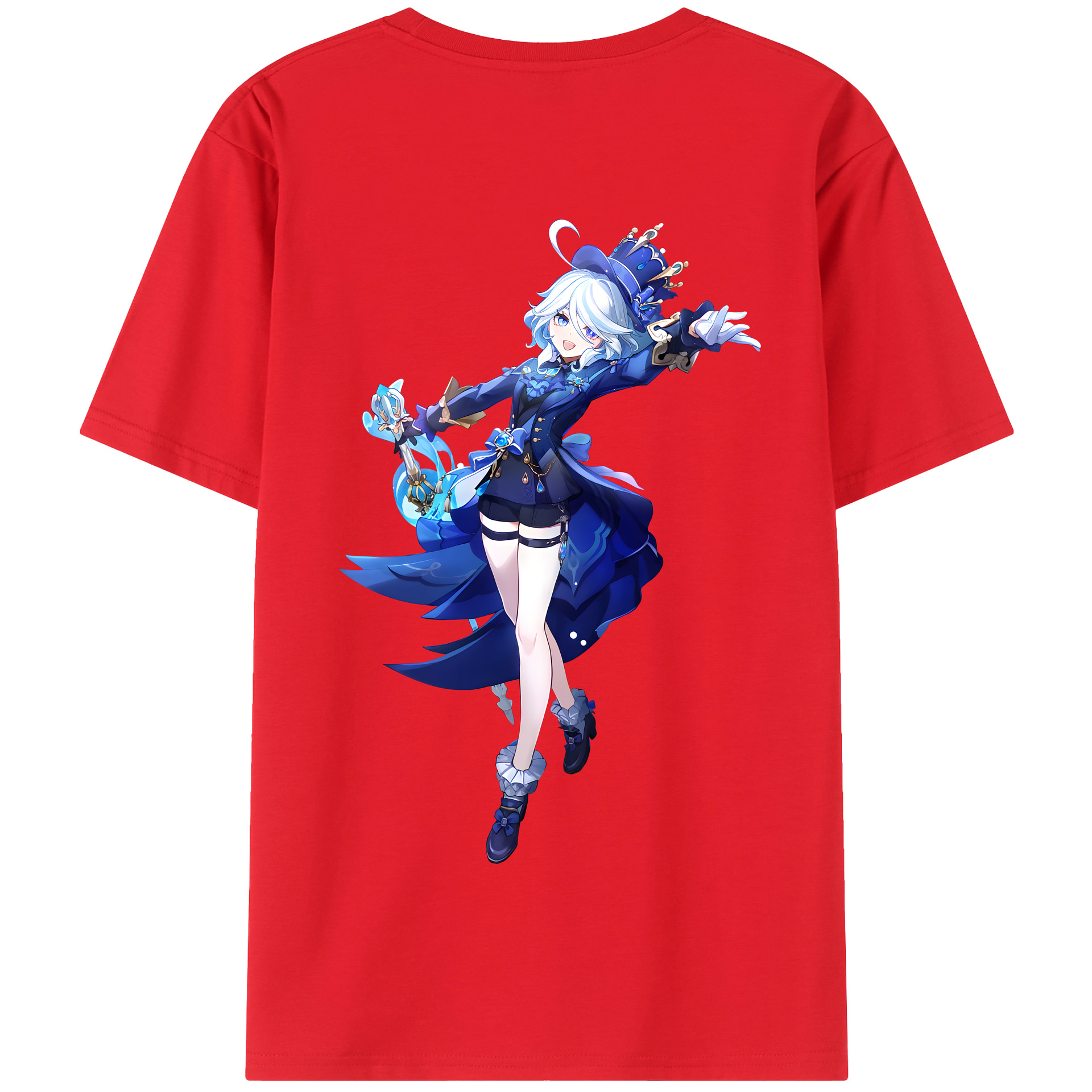 げんし神 フリーナ genshin Furina 綿100％半袖Tシャツ（背面プリント）